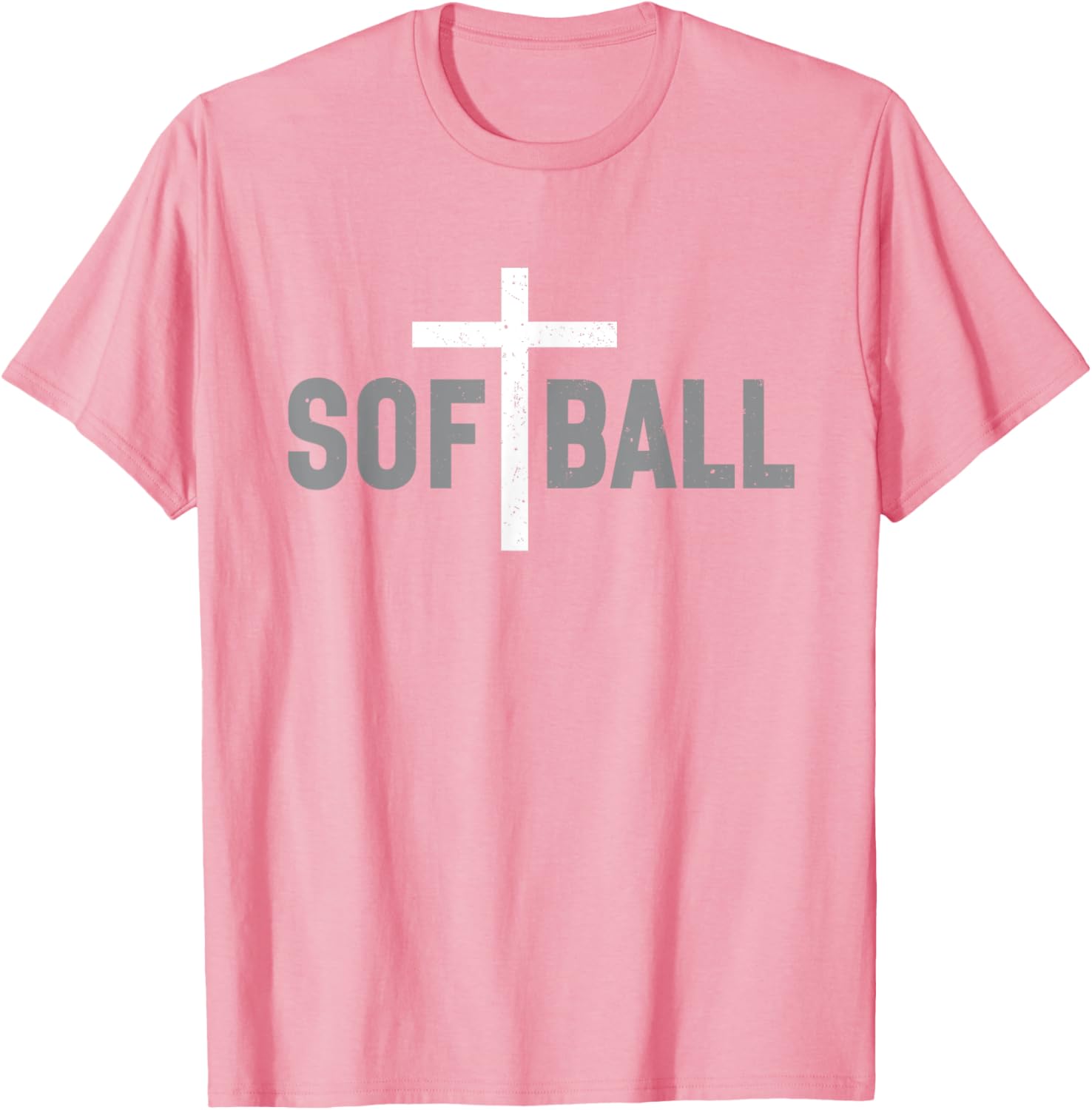 Softball Christian Cross T-Shirt for Girls and Women - Stylish Faith Wear - 6
