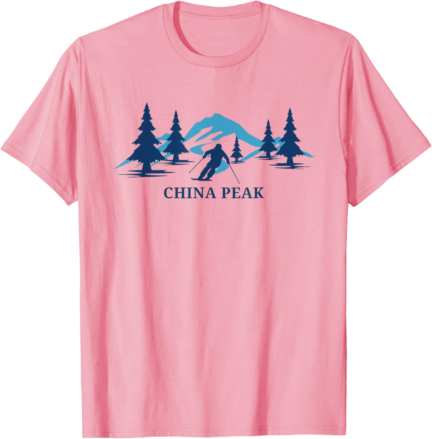 China Peak Ski Resort Skier T-Shirt for Passionate Ski Lovers - 8