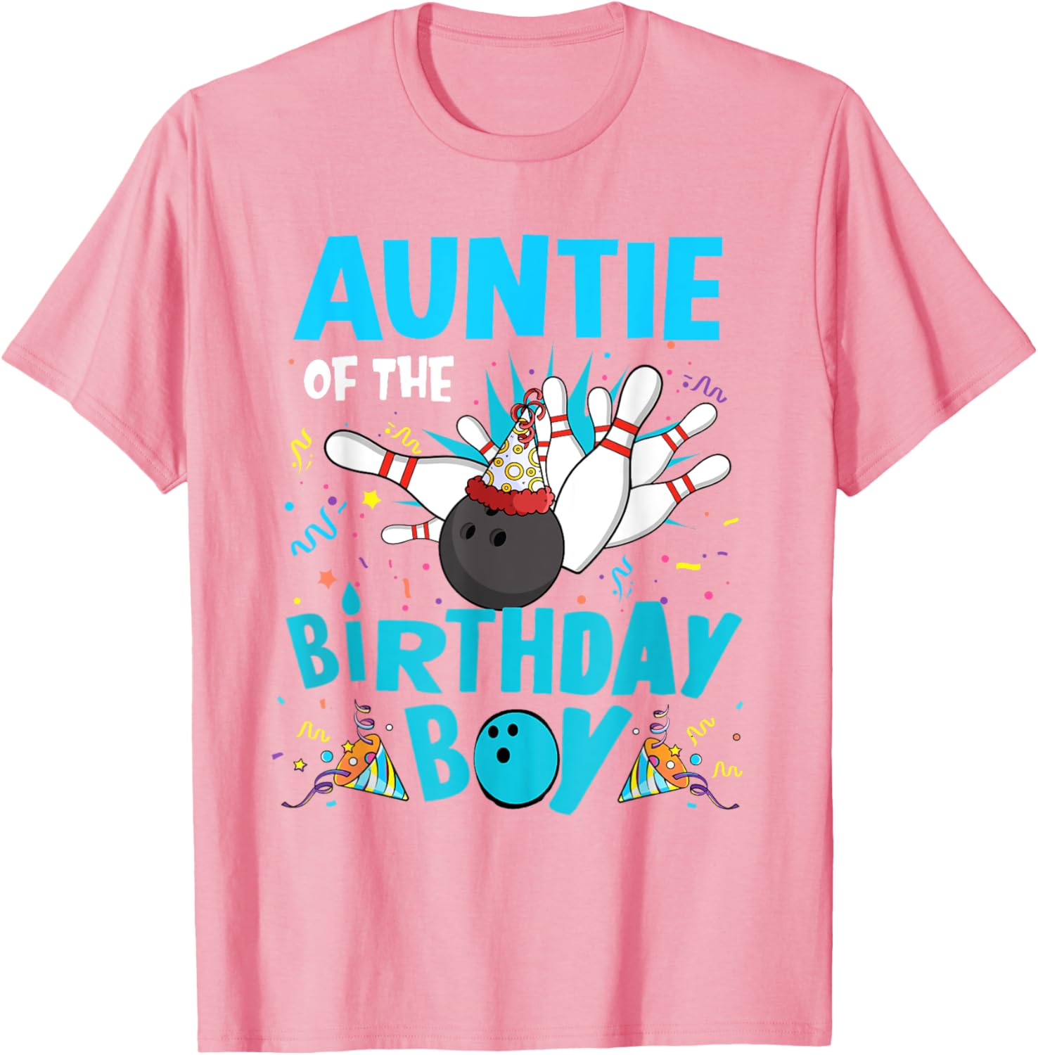 Auntie of the Birthday Boy Bowling T-Shirt for Family Fun Matching Outfits - 14