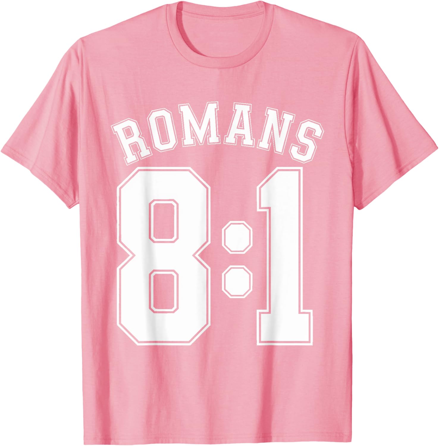 Romans 8:1 Sports Jersey T-Shirt for Christian Motivation and Faith - 16