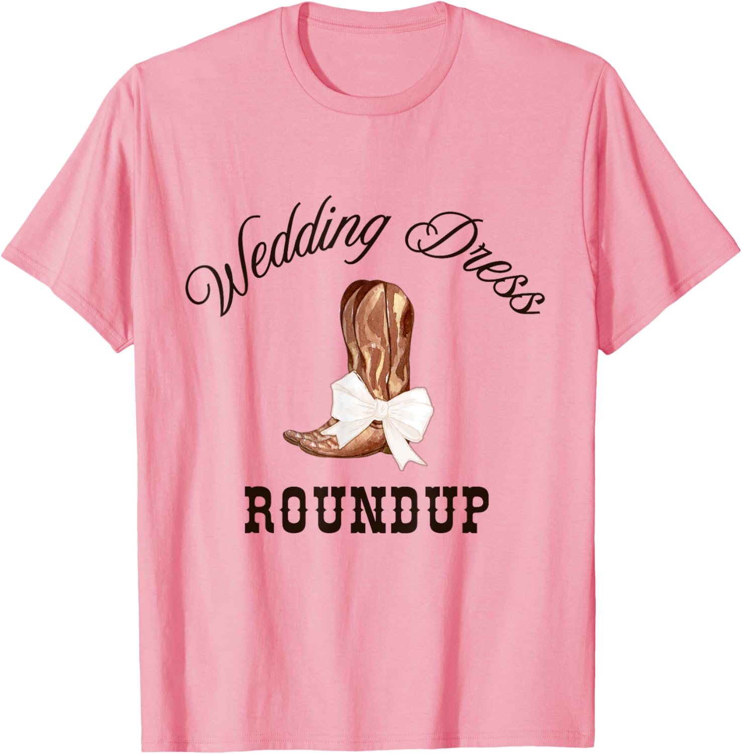 Charming Country Western Wedding Dress Shopping T-Shirt for Bridal Parties - 2