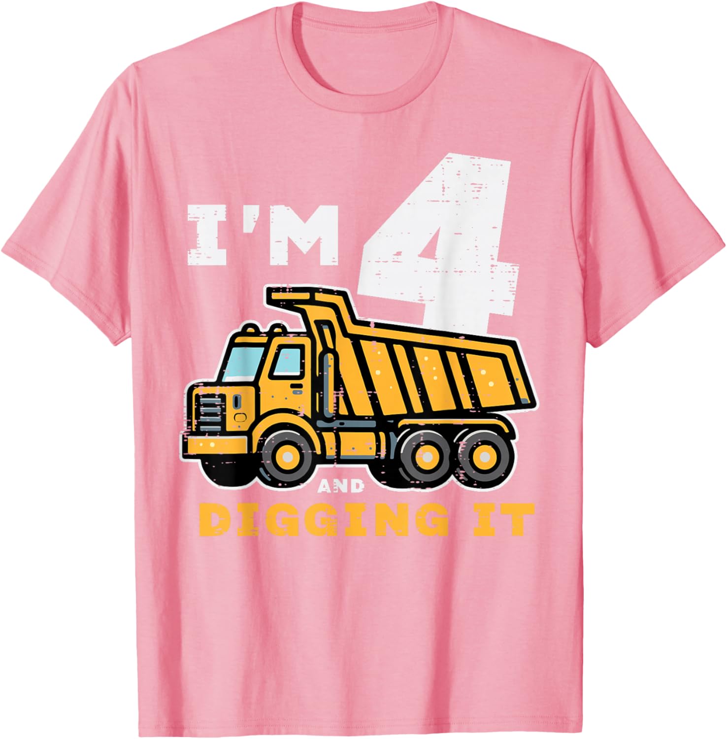Cute 4th Birthday Dump Truck T-Shirt for Kids - Digging It Design - 3