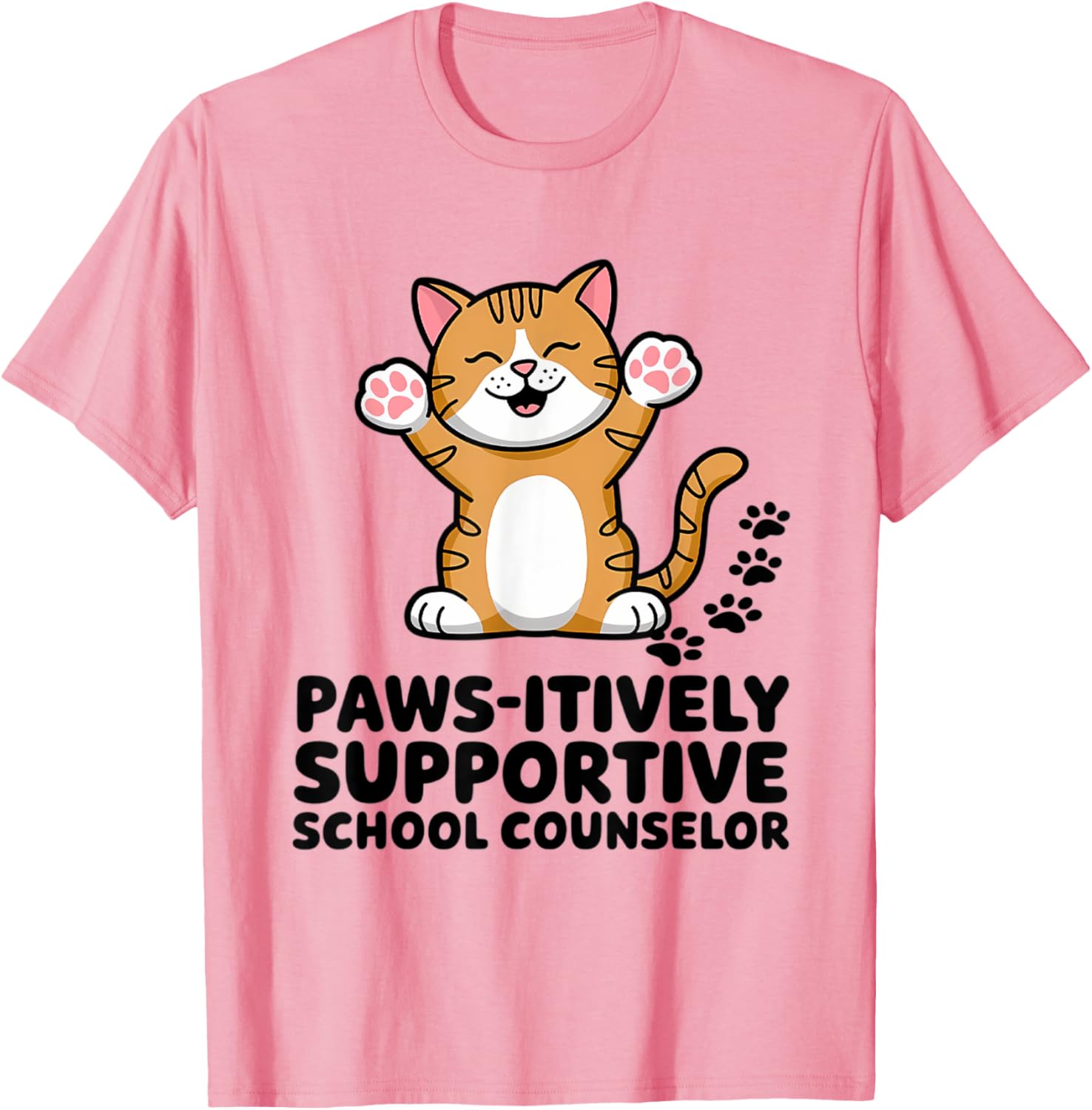 Adorable School Counselor Cat T-Shirt for Supportive Comfort and Style - 1