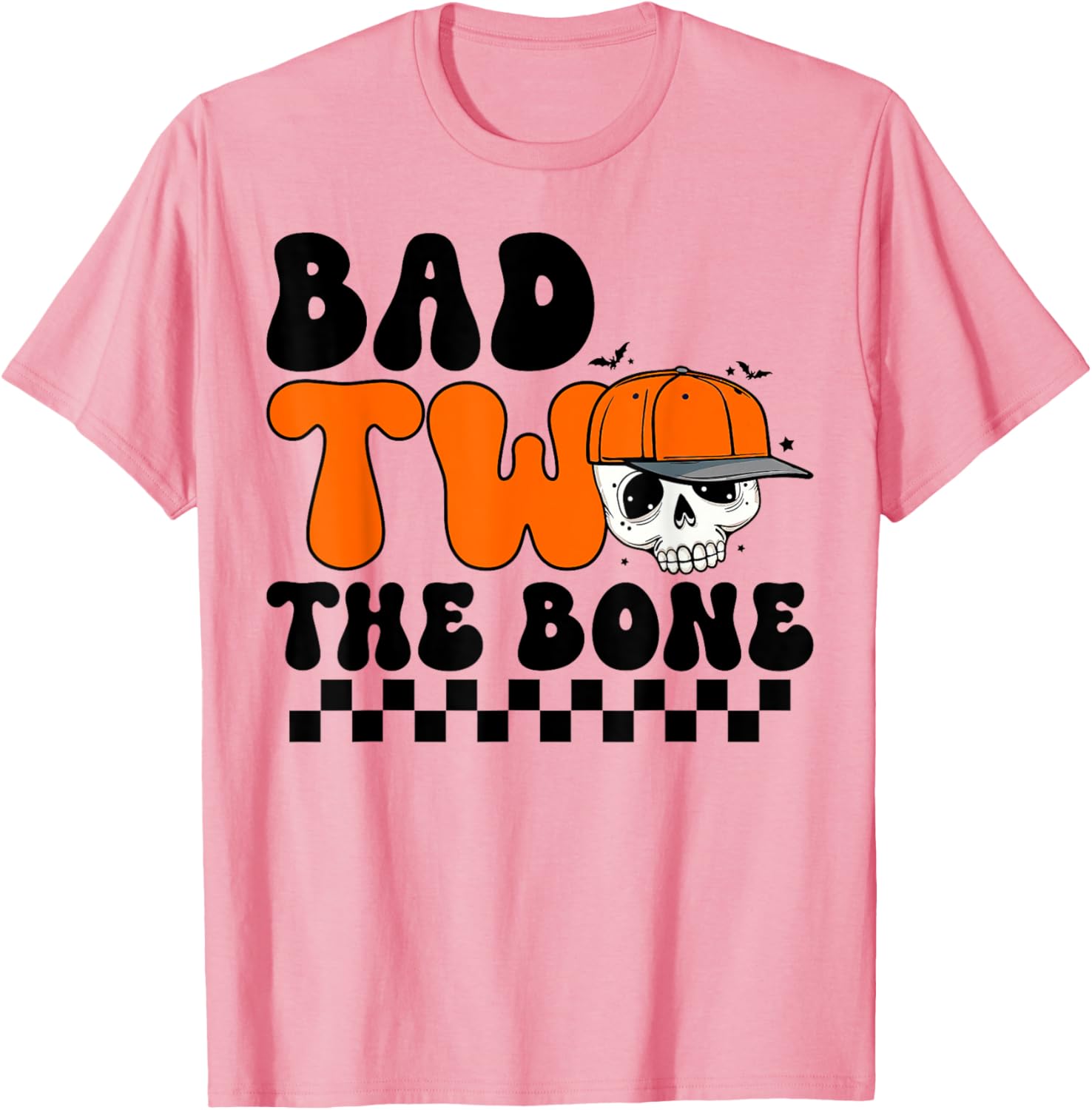 Cool Spooky 2nd Birthday T-Shirt for Boys - Bad Two The Bone Design - 2