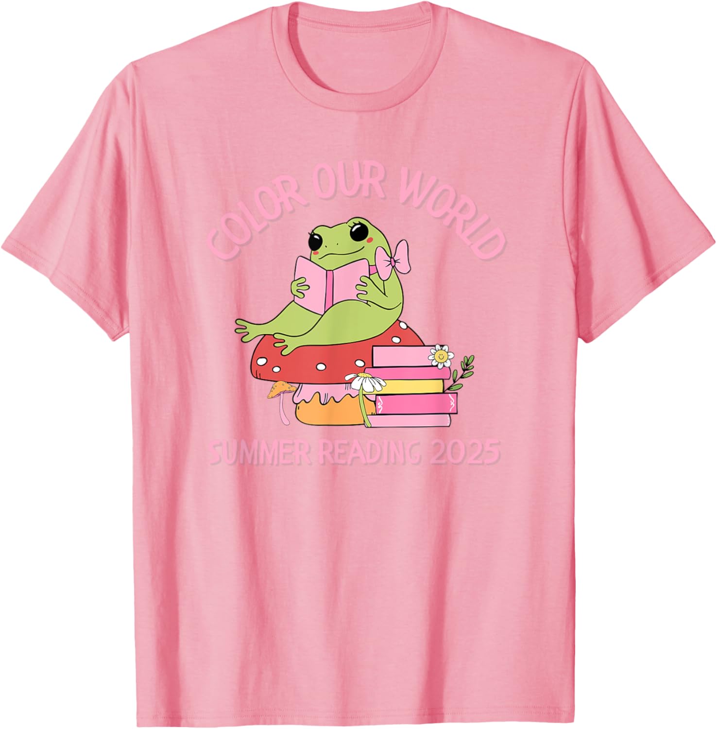 Color Our World Summer 2025 Frog T-Shirt for Kids - Fun Reading Program Apparel - 8