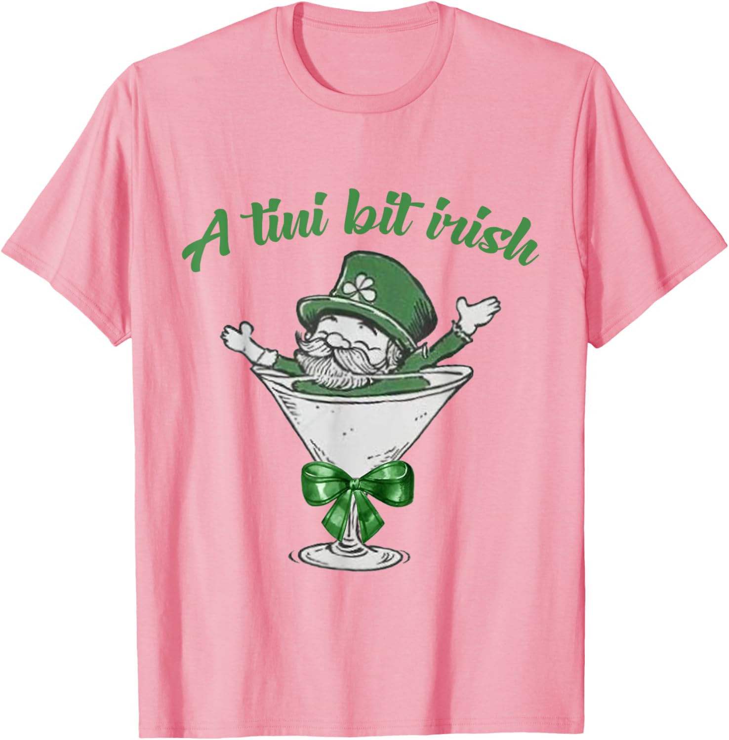 A Tini Bit Irish Leprechaun Martini St Patrick's Day T-Shirt - 20