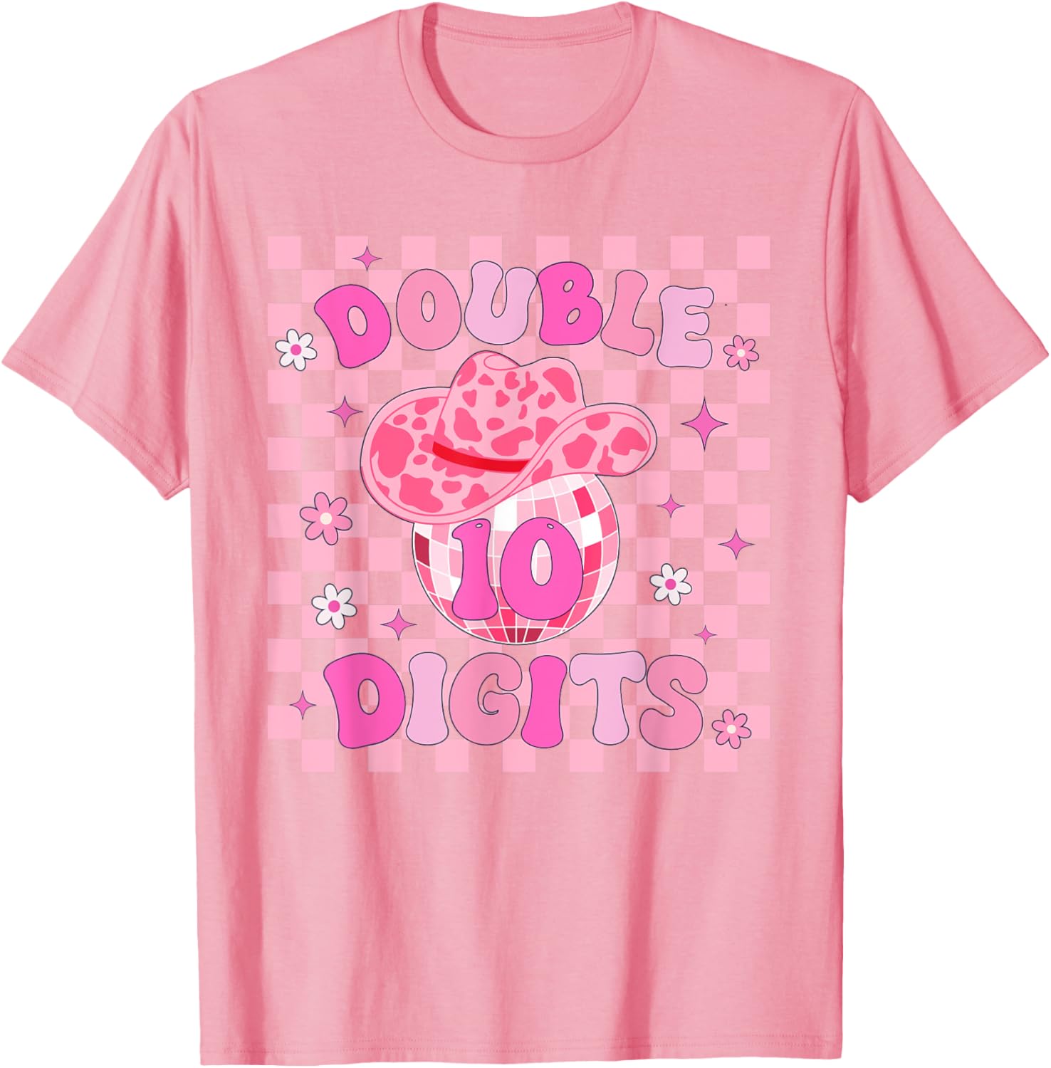 10th Birthday Rodeo Cowgirl T-Shirt for Girls - Fun Double Digits Tees - 13
