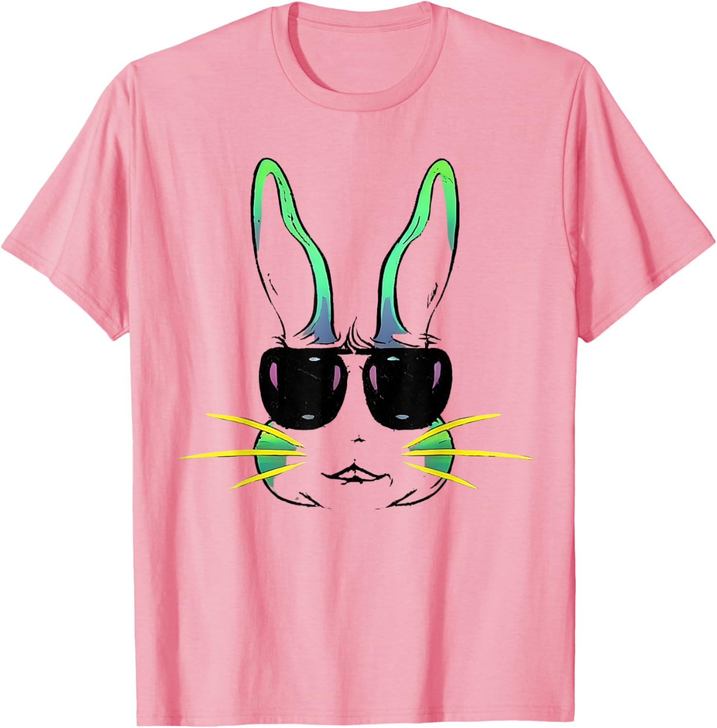 Cool Bunny Face Sunglasses T-Shirt for Fun Easter Celebrations - 1
