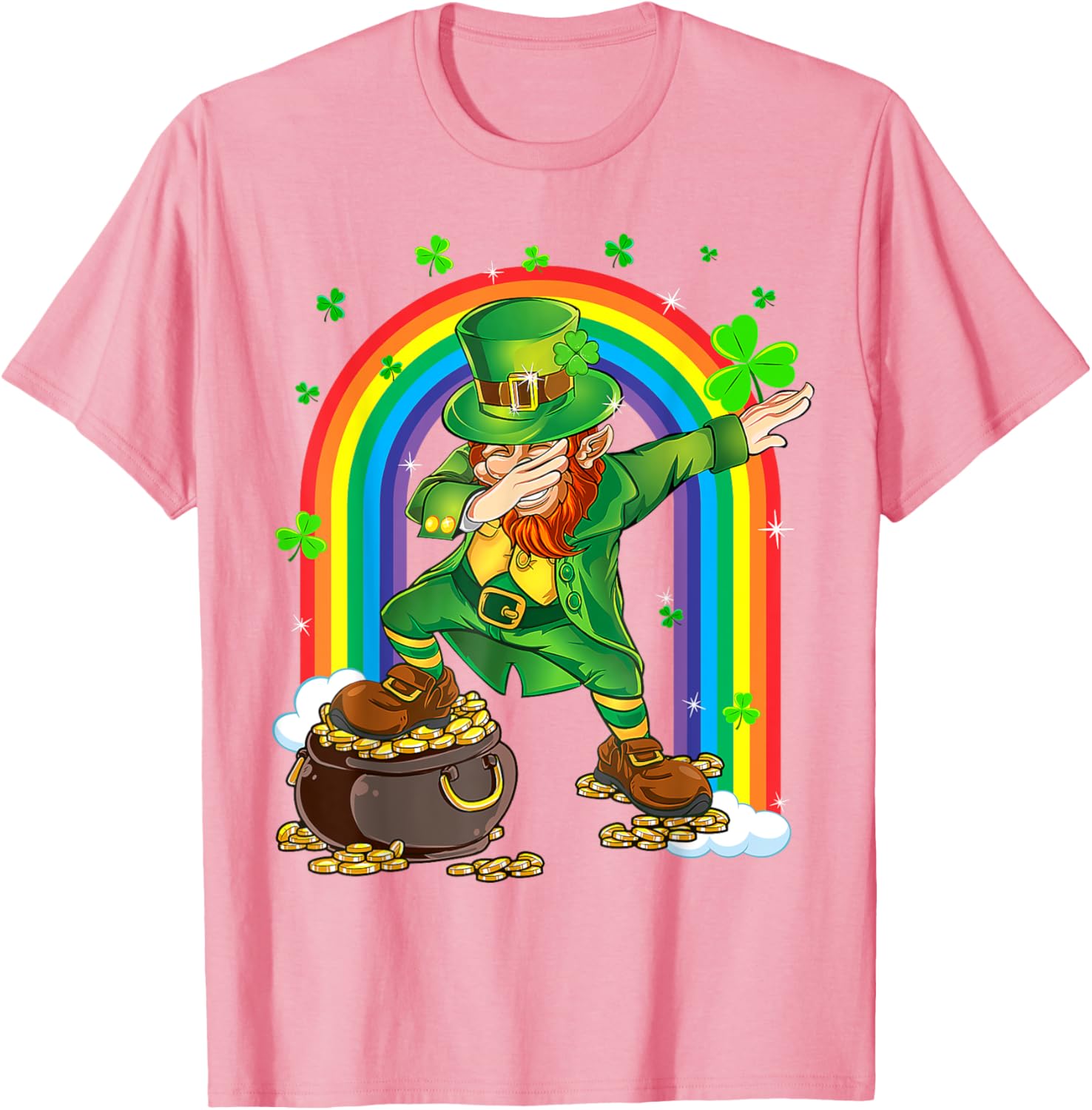 Cool 2025 St Patrick's Day Dabbing Leprechaun T-Shirt for Kids and Adults - 3