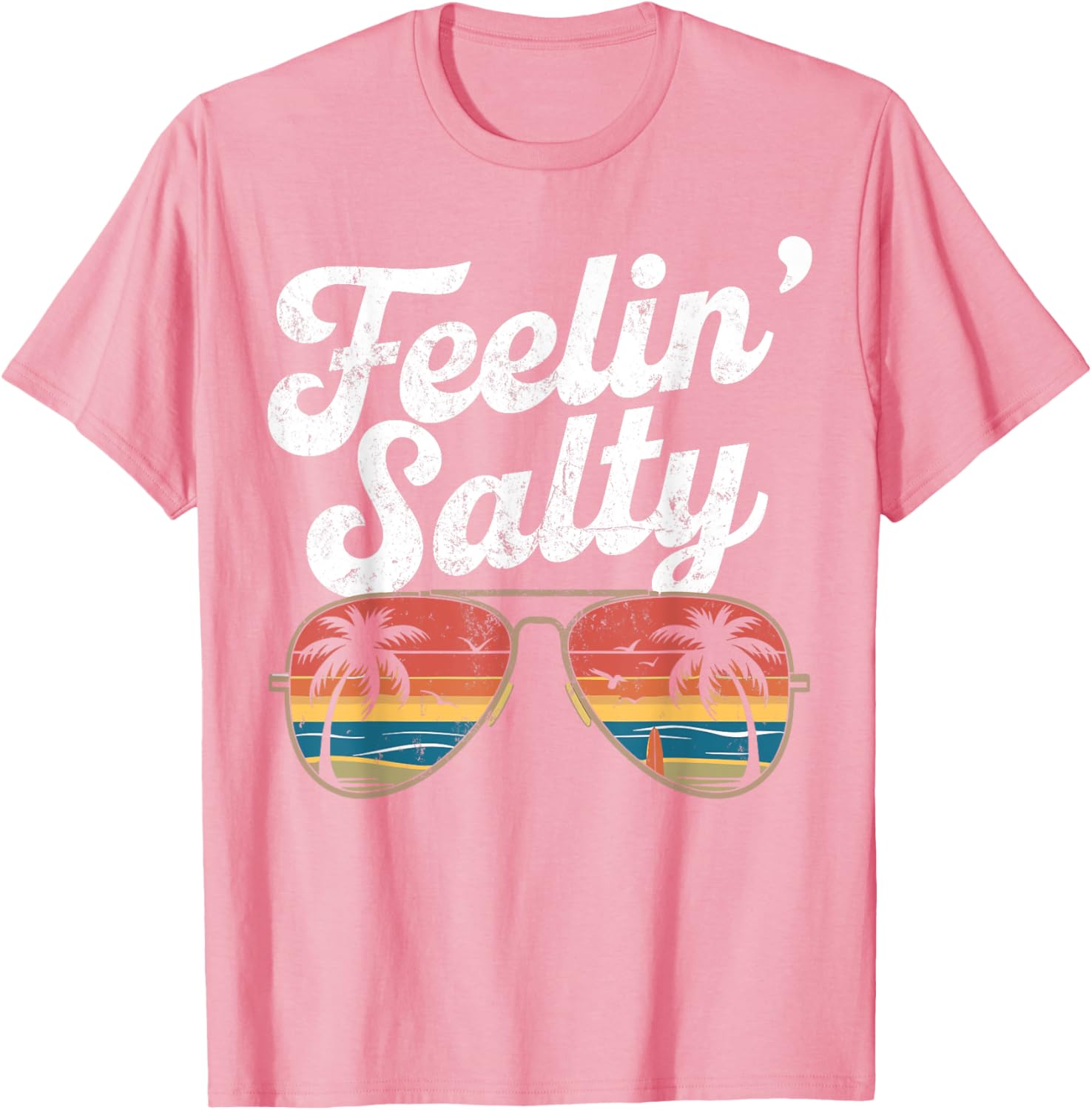Funny Feelin Salty Vintage 70's Retro Beach Summer Vacation T-Shirt - 14