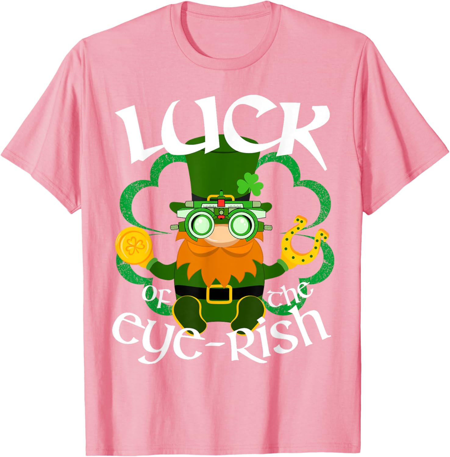 St Patrick's Day Irish Gnome Eye Doctor T-Shirt for Optometrists - 15