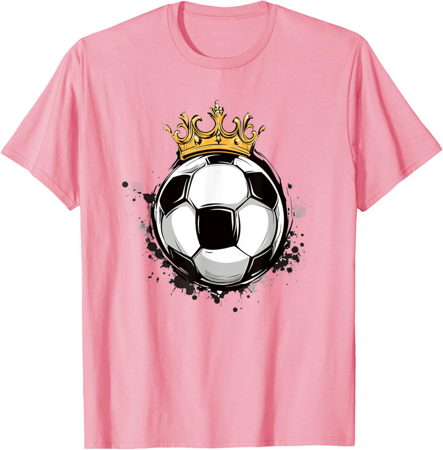 Soccer Royalty T-Shirt with Crowned Ball for Kids - Stylish Sports Wear - 21