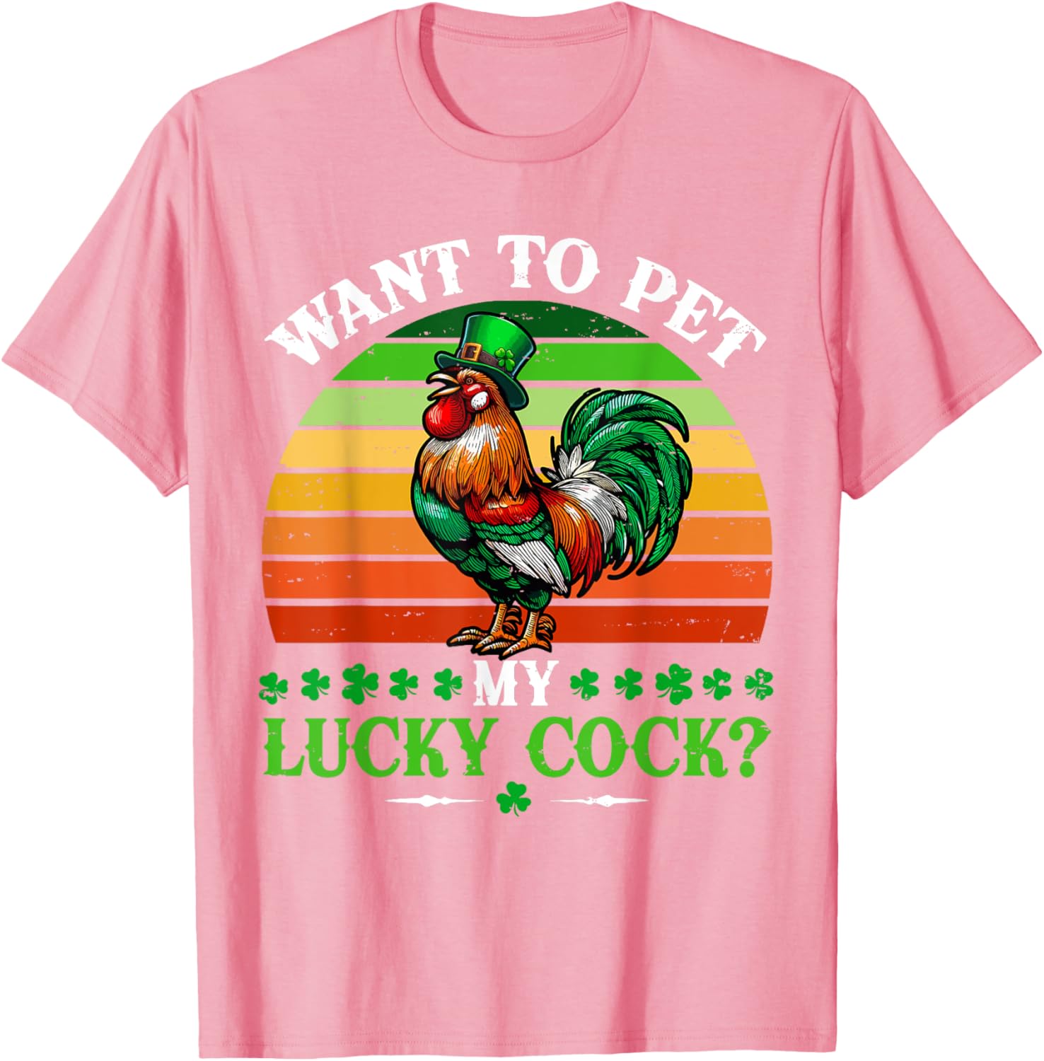 Vintage Sarcastic St. Patrick's Day Rooster T-Shirt for Fun Lovers - 15