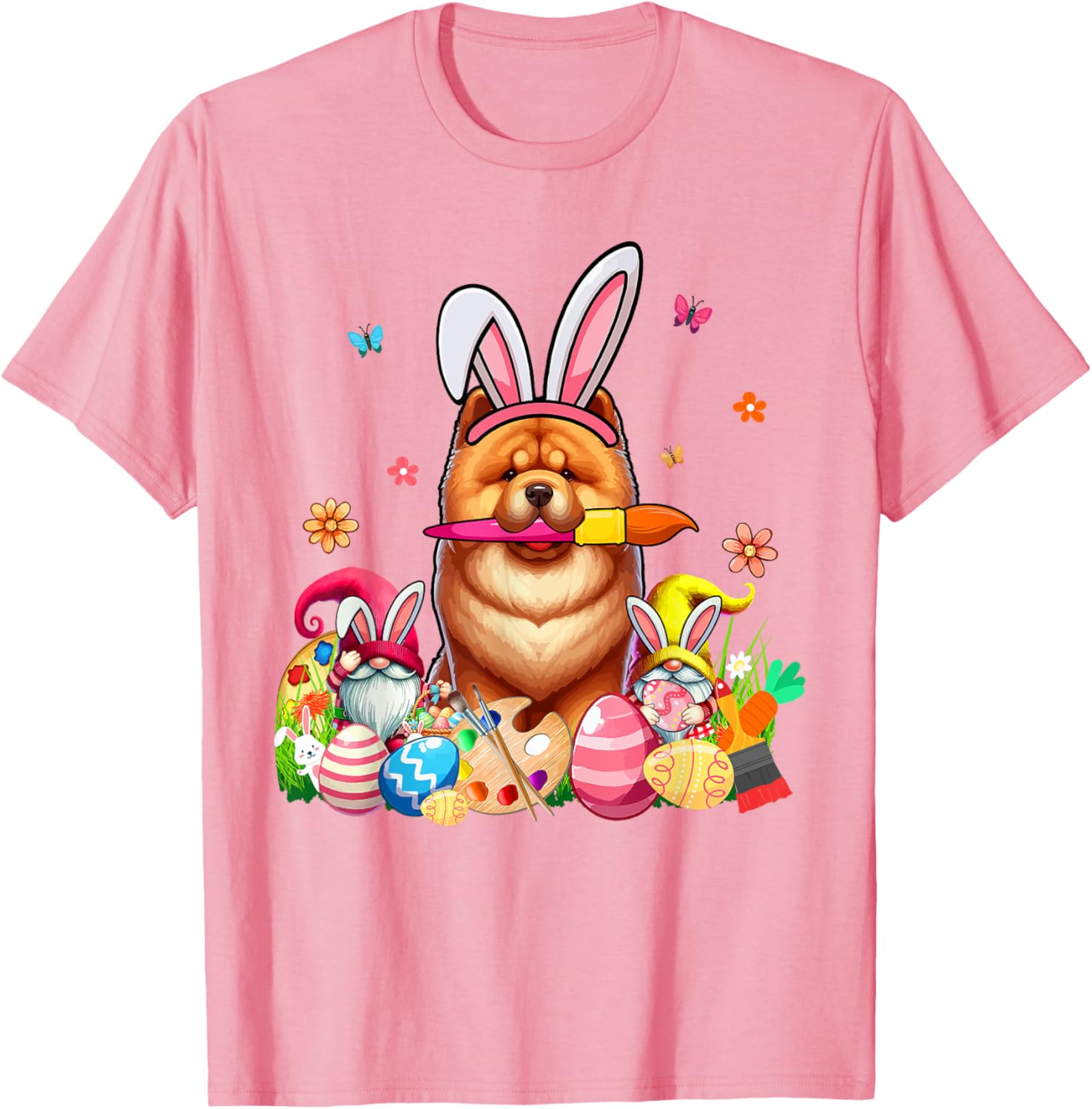 Chow Chow Cosplay Bunny Gnome Easter Eggs T-Shirt for Pet Lovers - 14