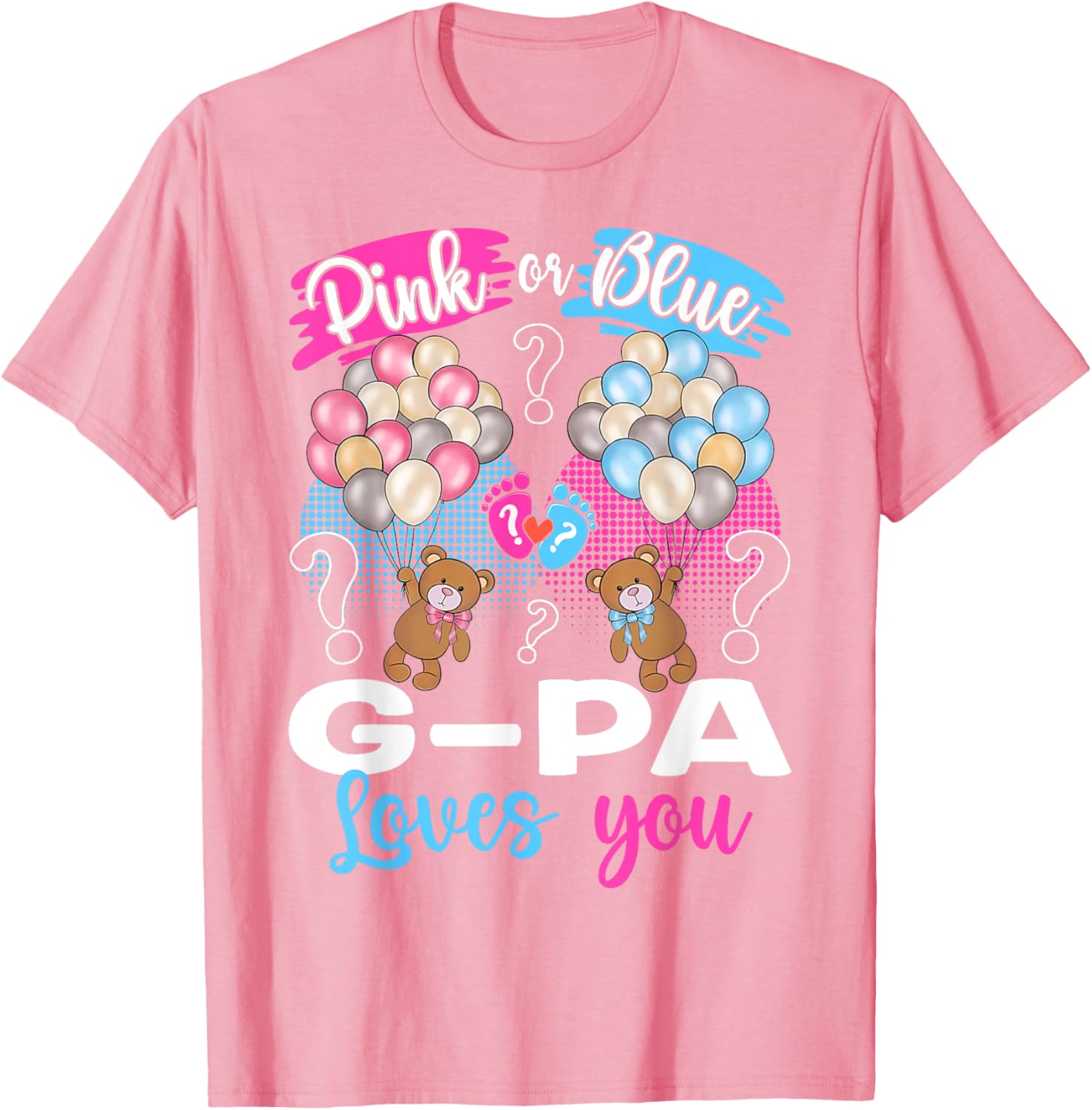 Bears Pink or Blue G-Pa Loves You Gender Reveal T-Shirt for Kids - 15