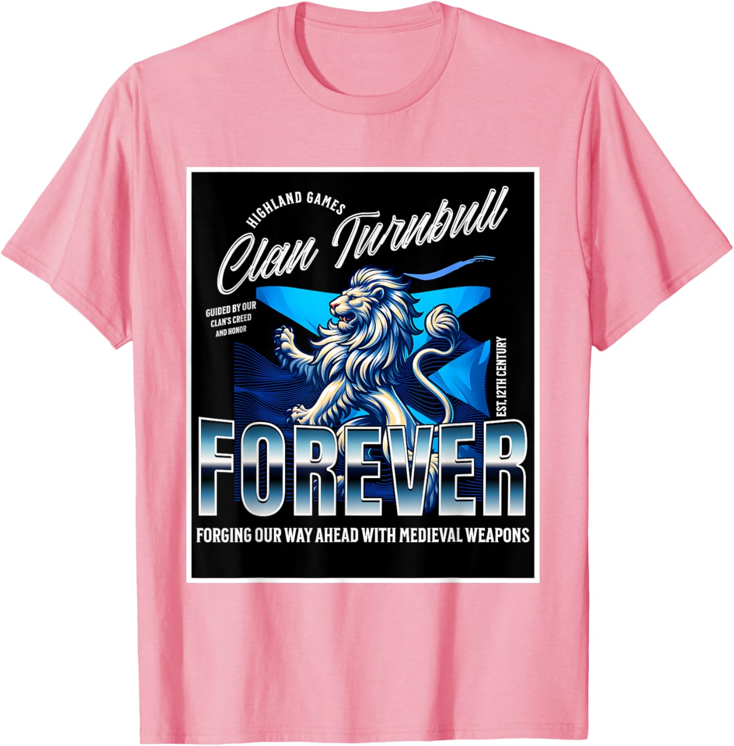 Clan Turnbull Strength and Honor Lion Roots T-Shirt for Family Pride - 20