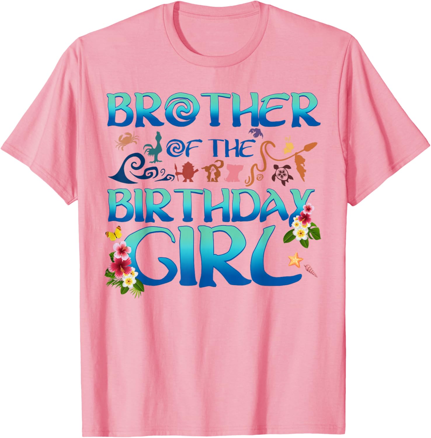 Brother of the Birthday Girl Cute Oceania Adventure Family T-Shirt - 6