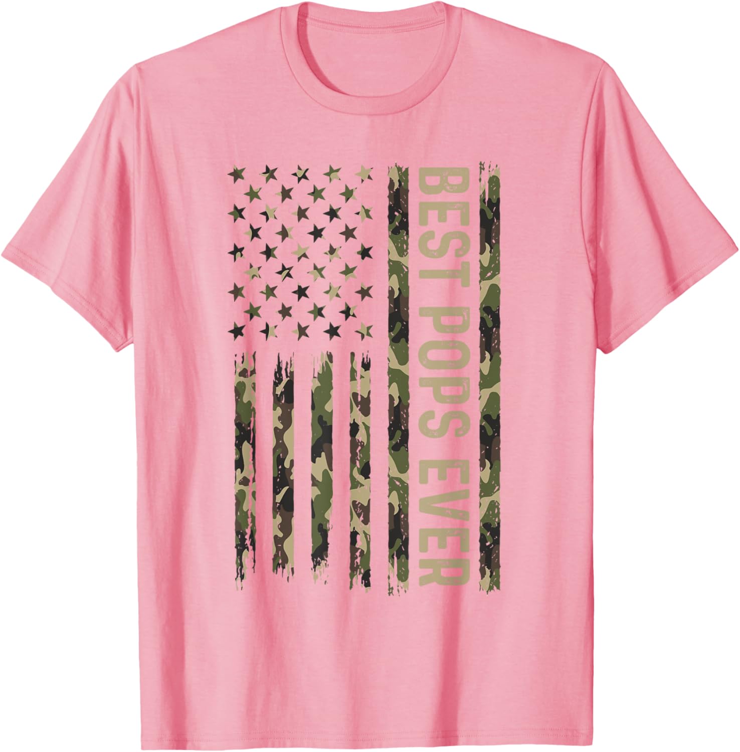 Best Pops Ever Camouflage Flag T-Shirt for Father's Day Gifts - 8