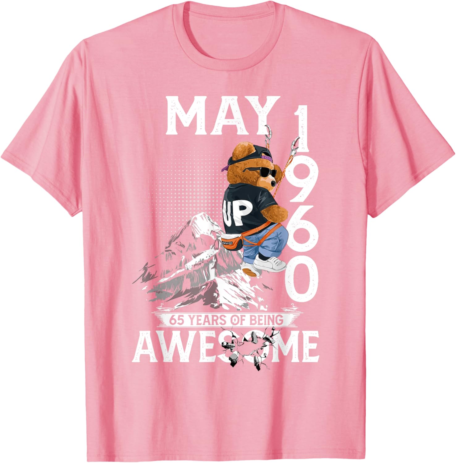 65th Birthday Bear Legends T-Shirt for Men May 1960 Vintage Style - 15