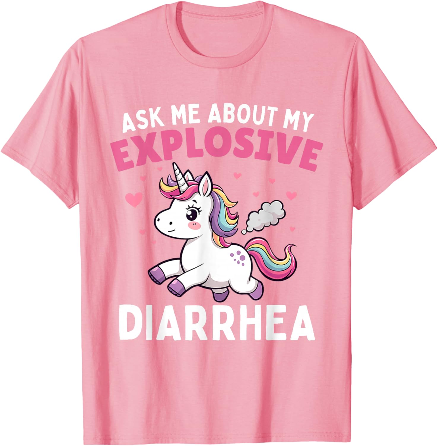 Funny Unicorn T-Shirt Ask Me About My Explosive Diarrhea Meme - 4