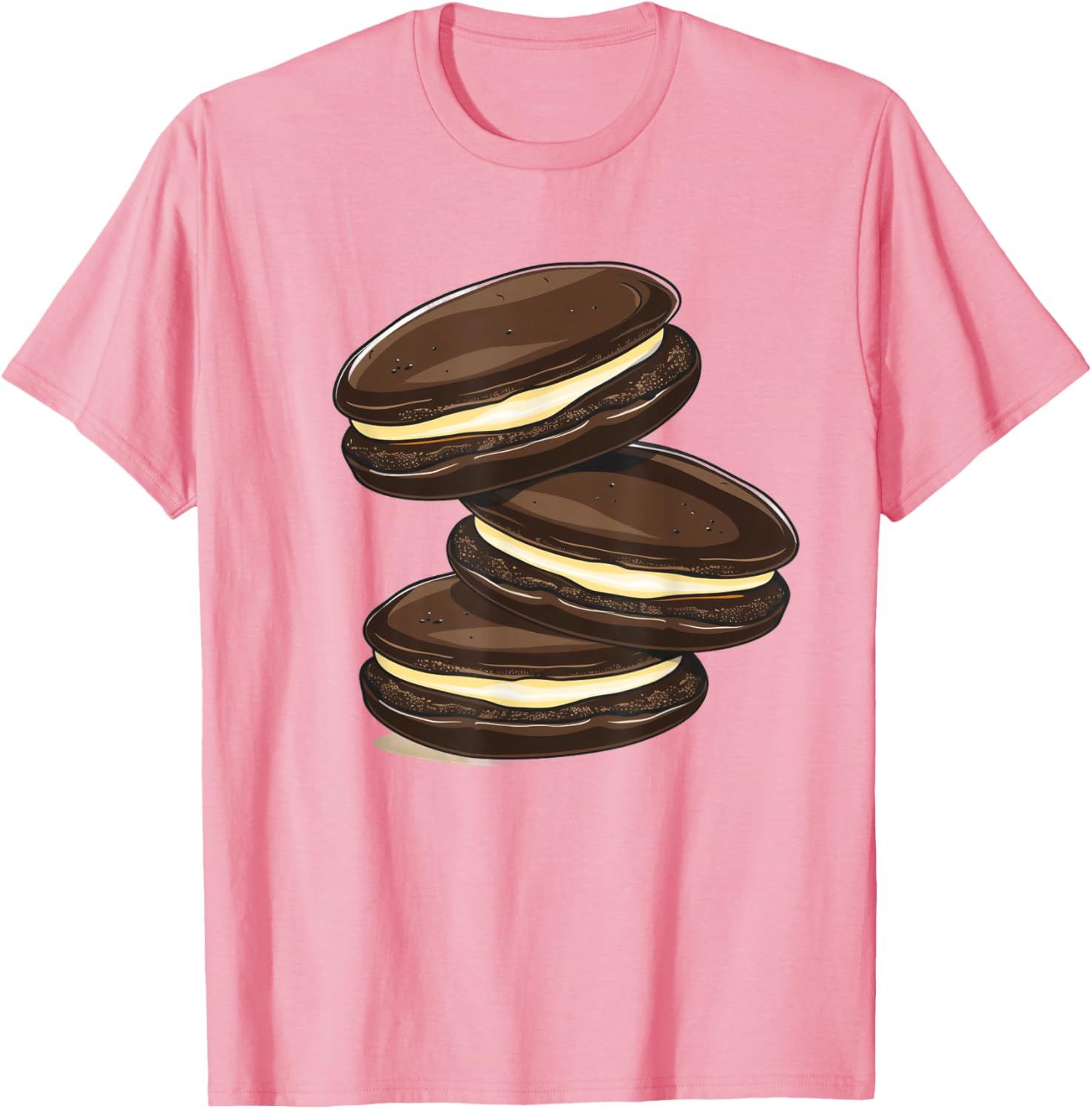 Bold Outline Whoopie Pies T-Shirt for Fun Food Lovers Clothing - 9
