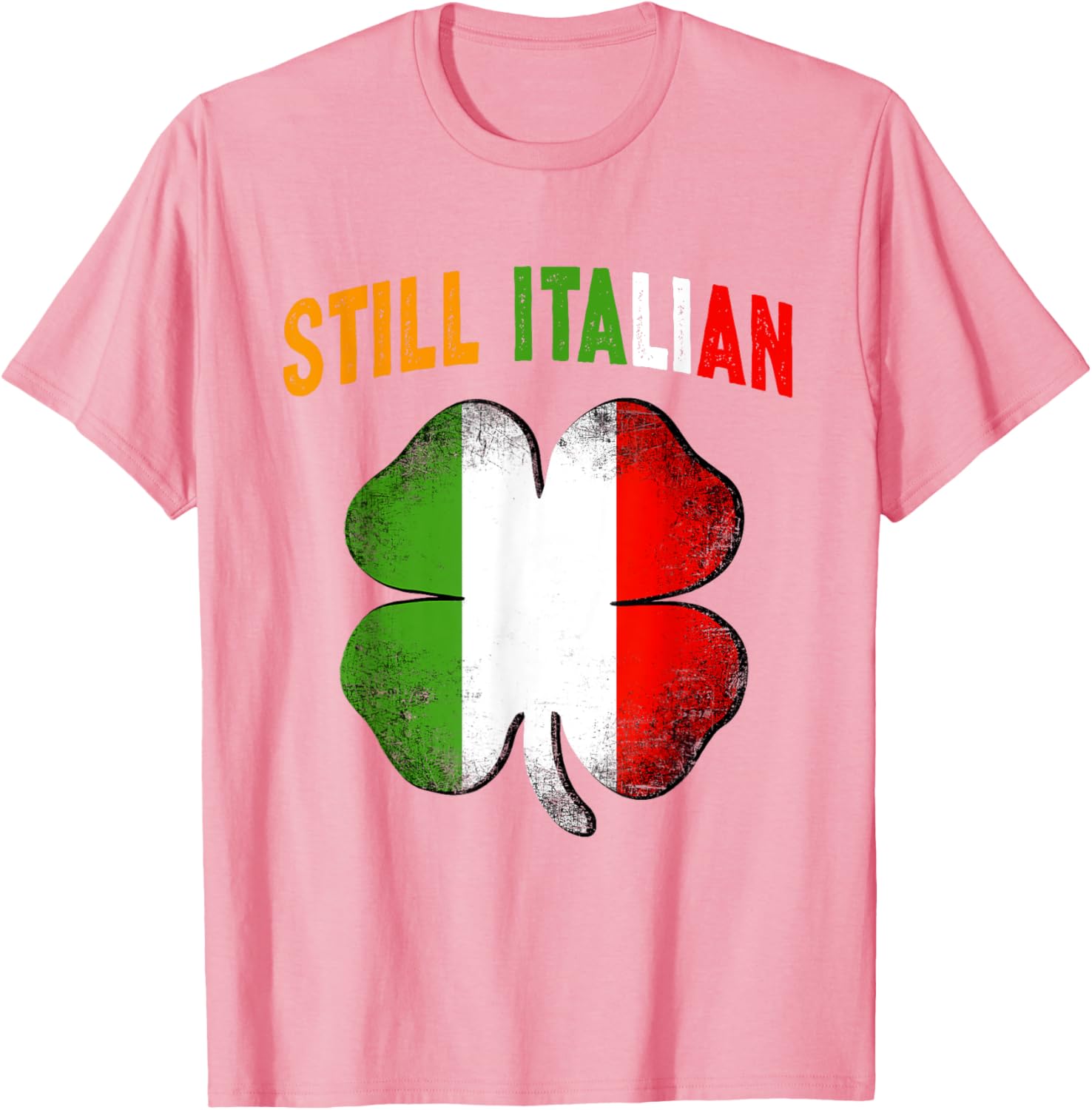 Still Italian Shamrock St Patrick's Day T-Shirt Clover Italy Flag Design - 1