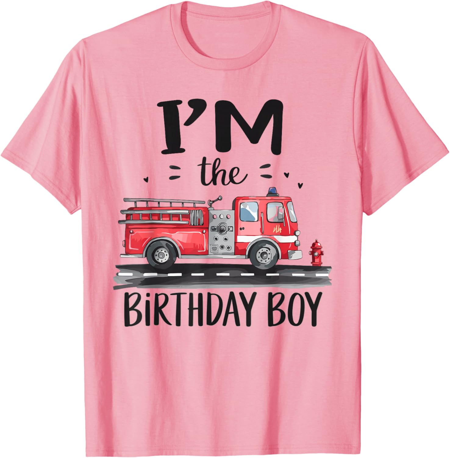 Birthday Boy Fire Truck T-Shirt for Kids - Fun Firefighter Design - 8