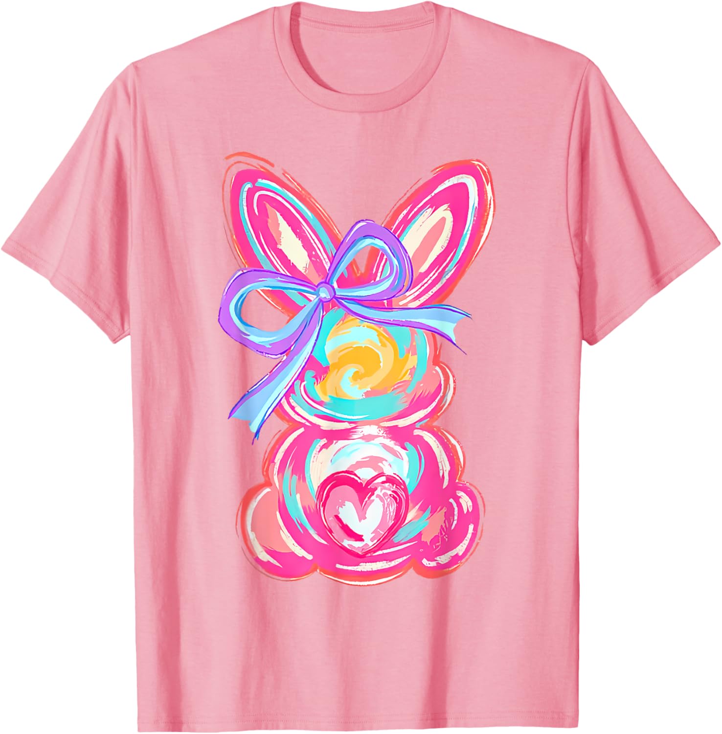 Coquette Bow Bunny Easter Shirt for Women and Girls Fun T-Shirt - 29