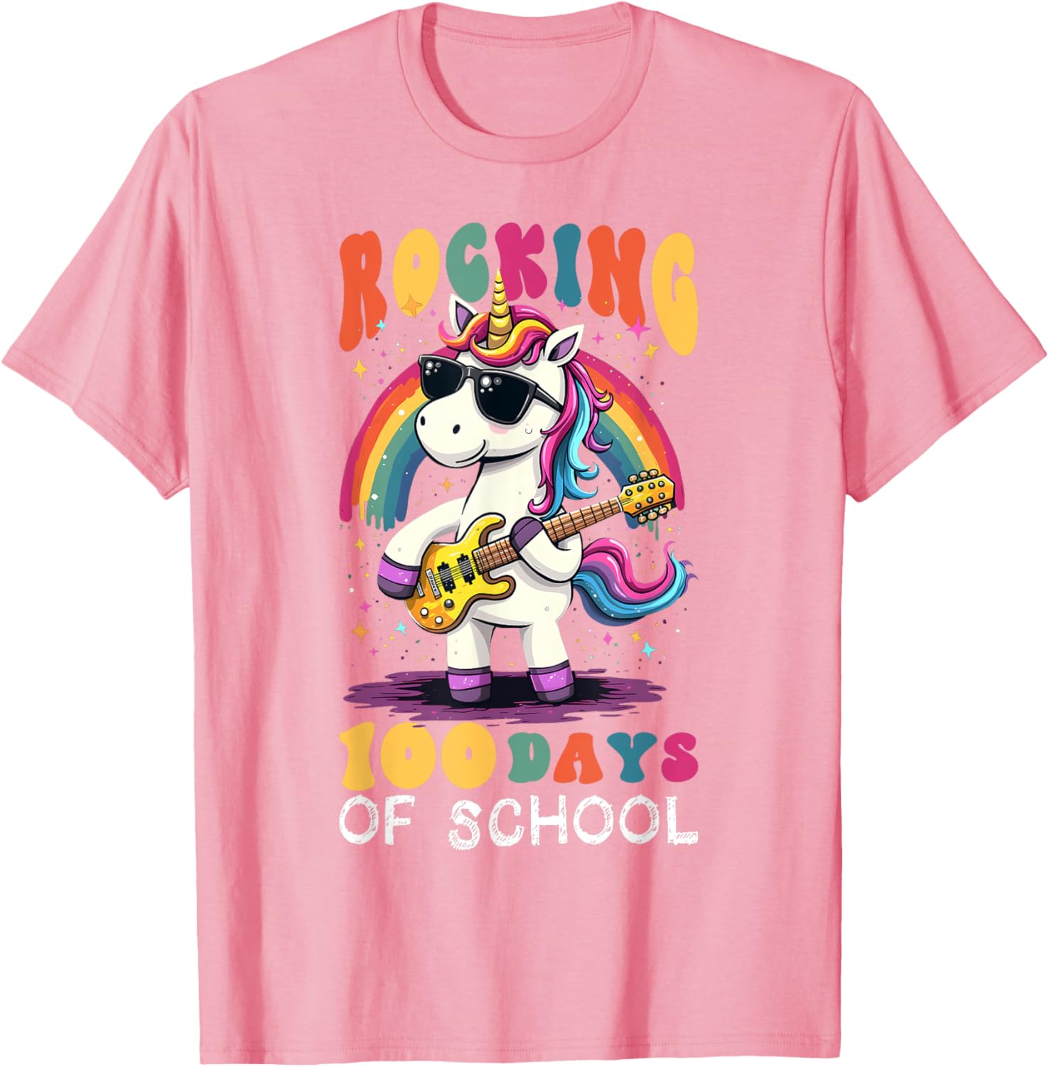 Unicorn 100 Days of School Teacher T-Shirt for Magical Celebrations - 12