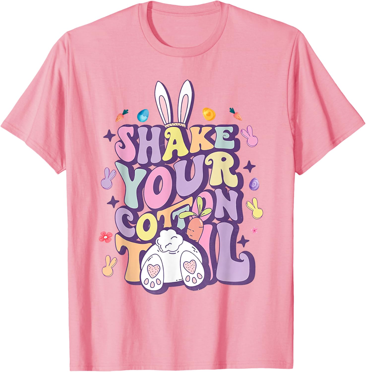 Shake Your Cotton Tail Funny Easter Bunny T-Shirt for Girls and Women - 1