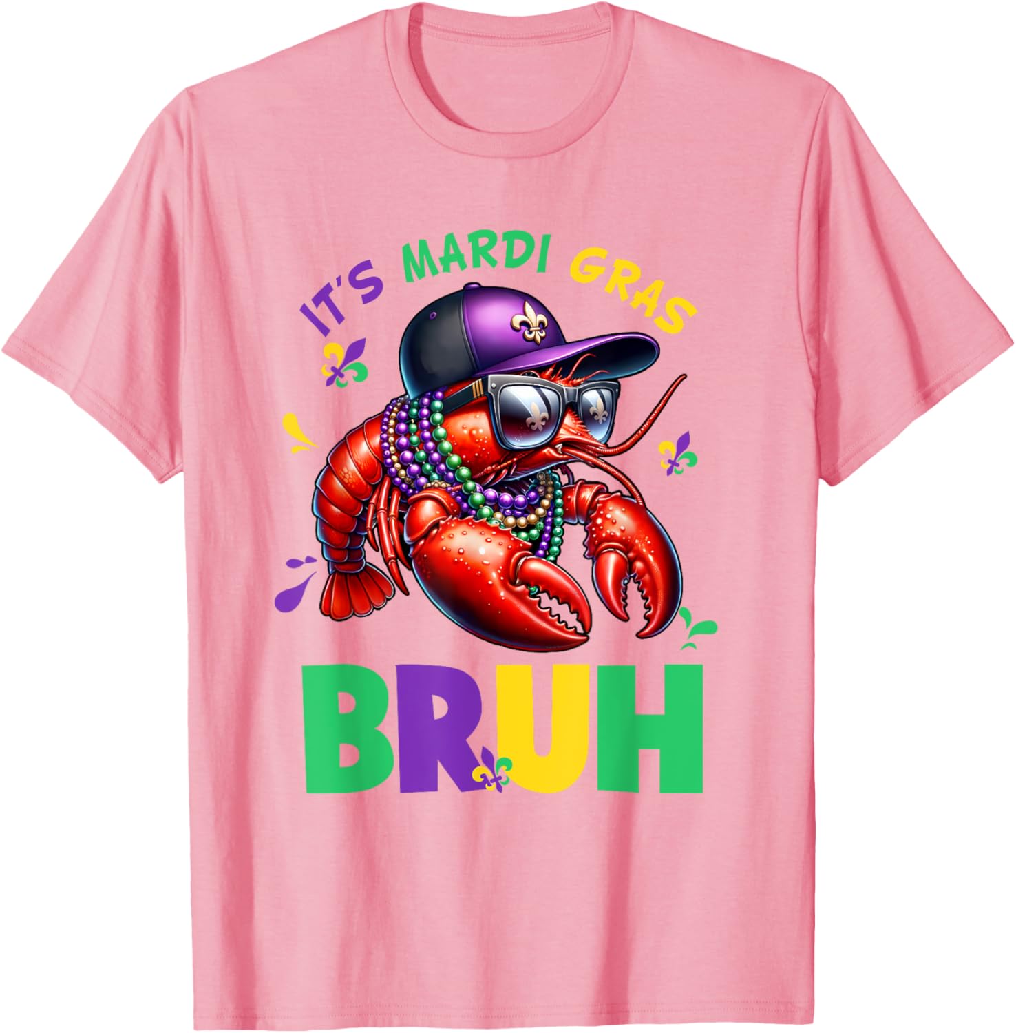 Cute Bruh Mardi Gras Crawfish T-Shirt for Kids - Fun Festival Fashion - 2