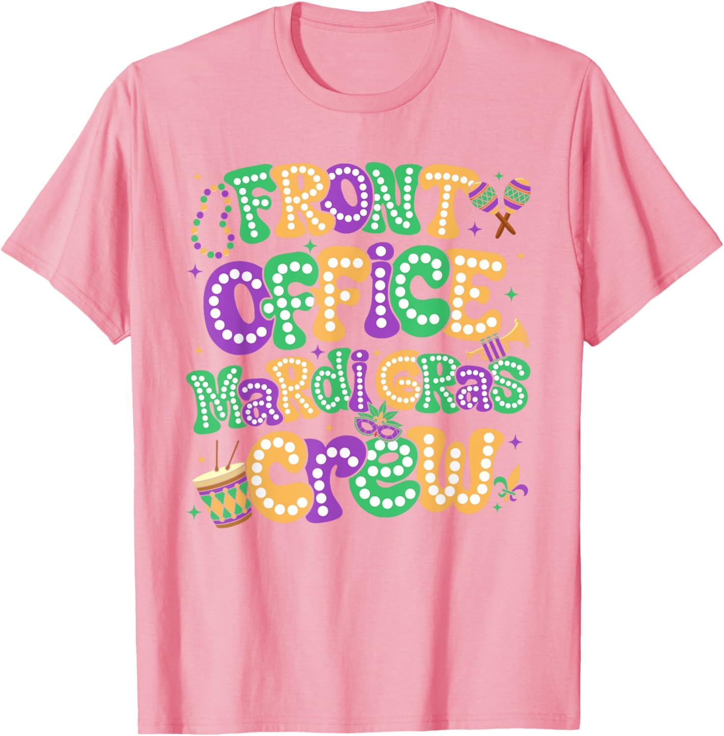 Celebrate Mardi Gras with Front Office Crew Staff Carnival T-Shirt - 7