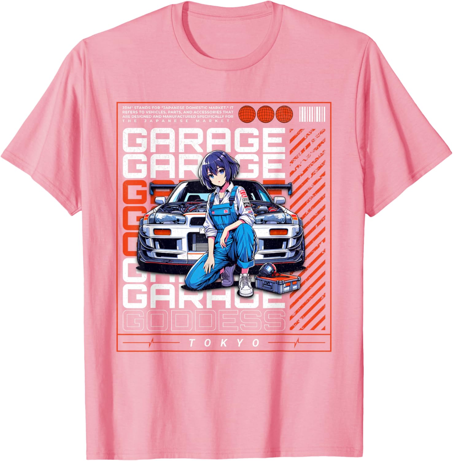 JDM Tokyo Drift Race Car Tuning Retro Vintage Graphic T-Shirt - 2