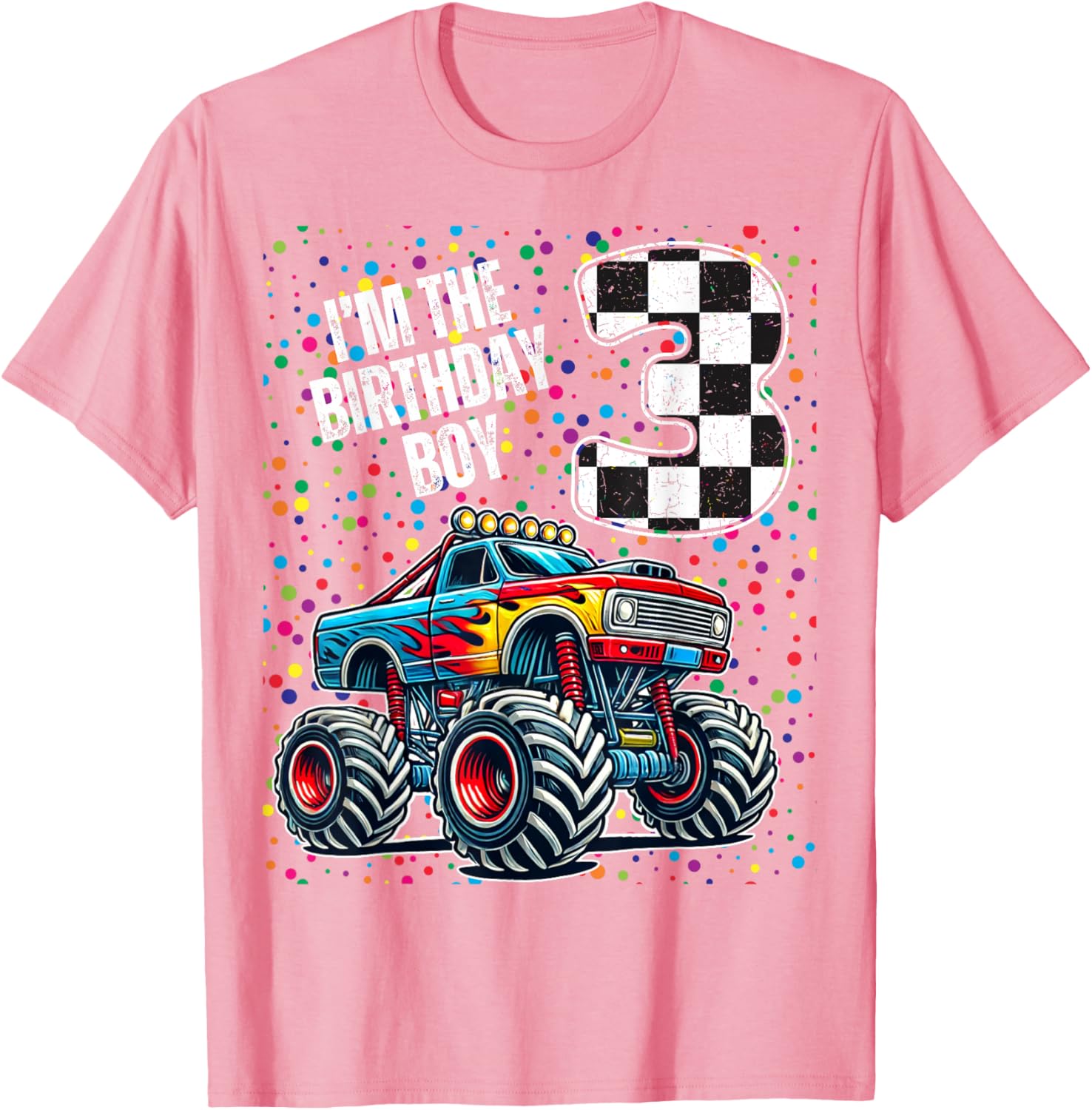 3rd Birthday Monster Truck Shirt for Boys Fun Family Celebration Tee - 13