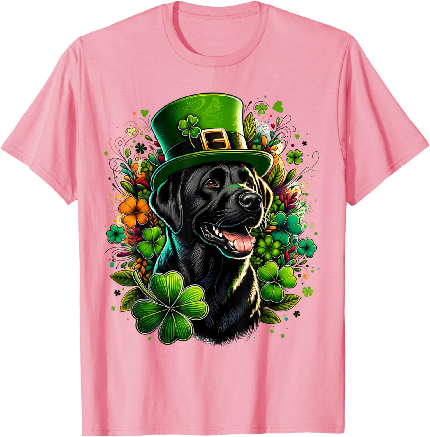 Black Labrador Retriever St Patricks Day T-Shirt for Family Fun - 11