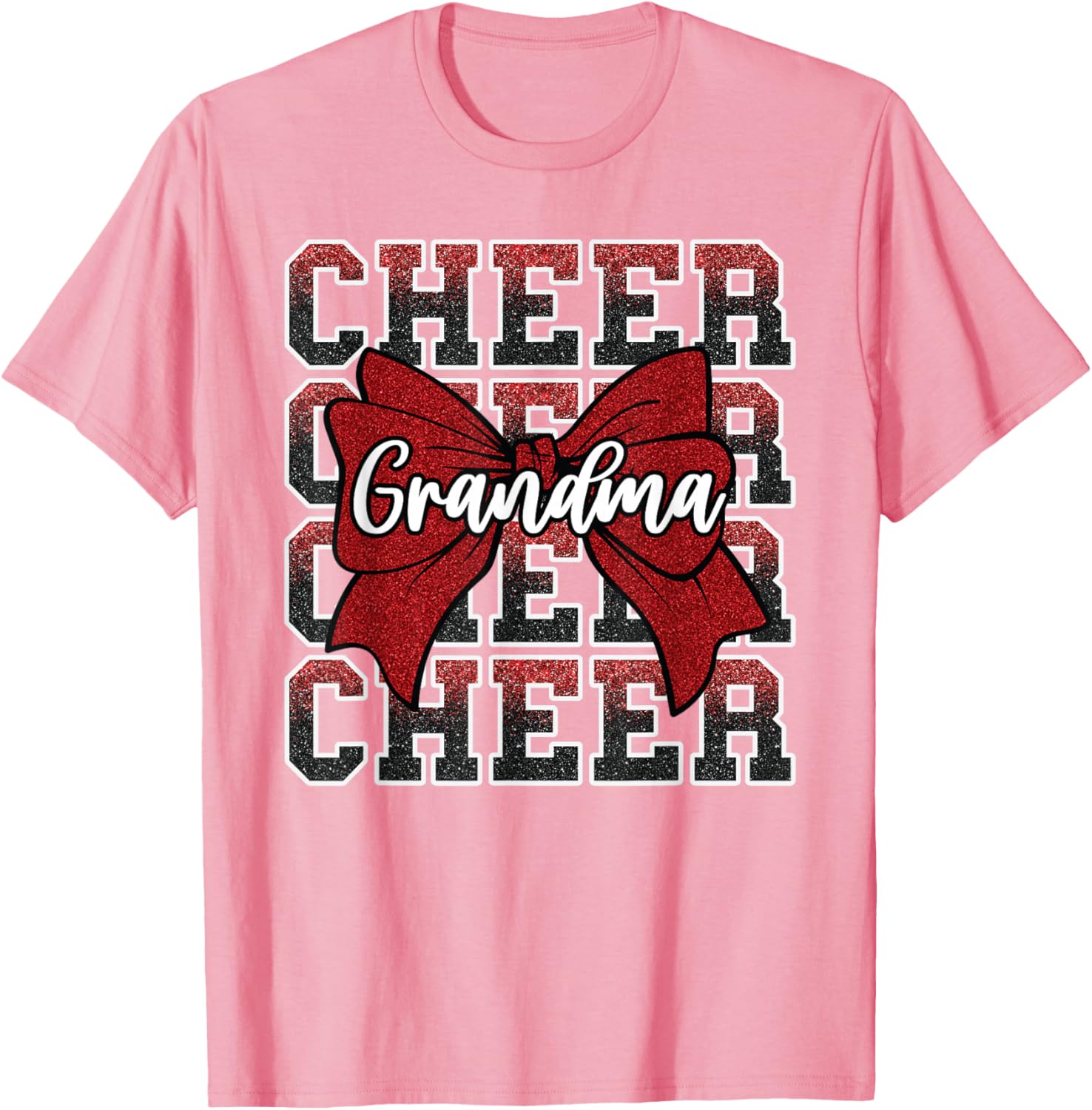 Cheer G-Ma Grandma Cheerleader Red T-Shirt for Cheer Fans and Family - 15