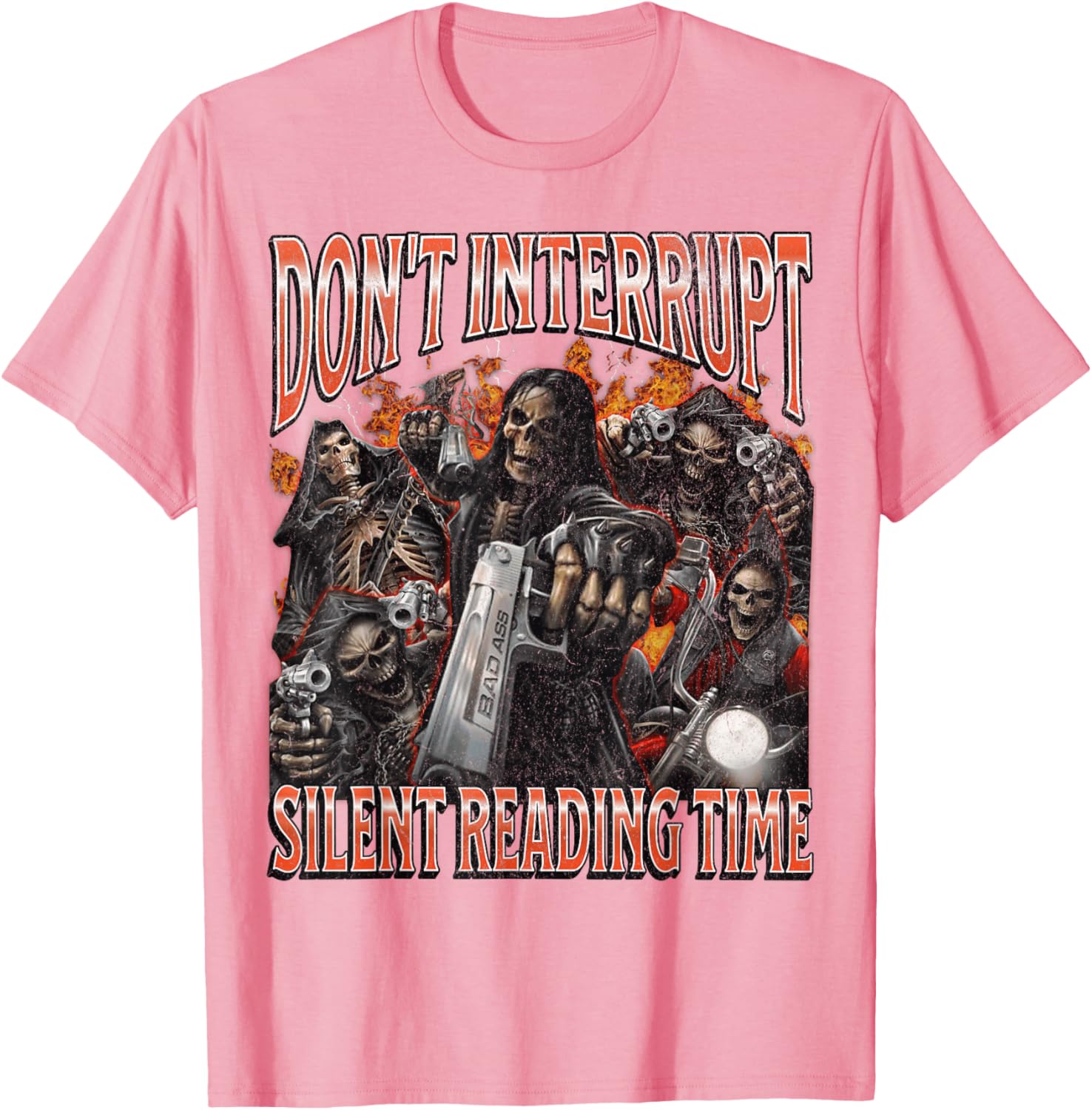 Funny Skeleton Meme T-Shirt Perfect for Silent Reading Time Lovers - 24
