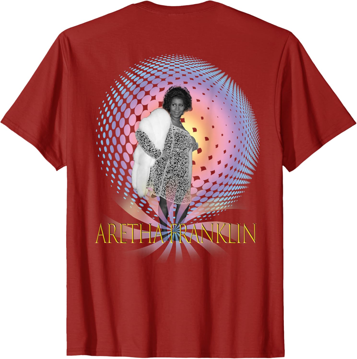 Aretha Franklin Back Printed T-Shirt for Music Lovers and Fans - 19
