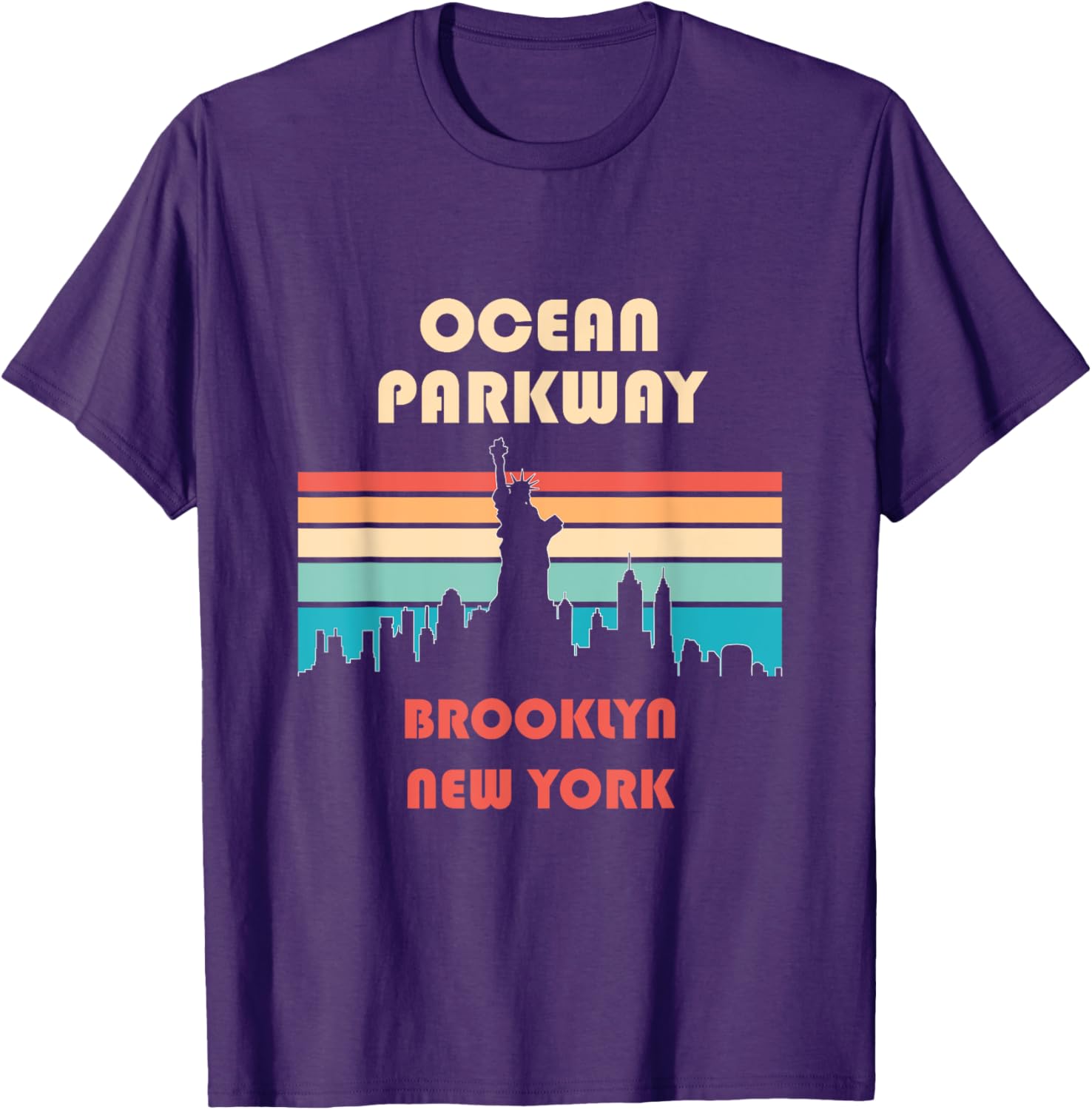 Retro Vintage Ocean Parkway Brooklyn New York T-Shirt for Casual Style - 6