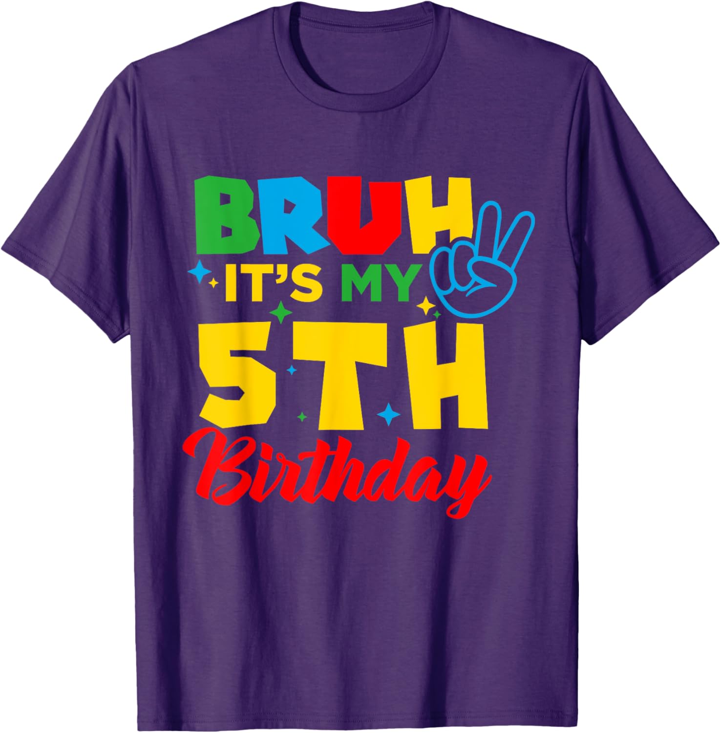 Bruh I'm 5 Gamer T-Shirt for 5th Birthday Celebration Fun! - 15