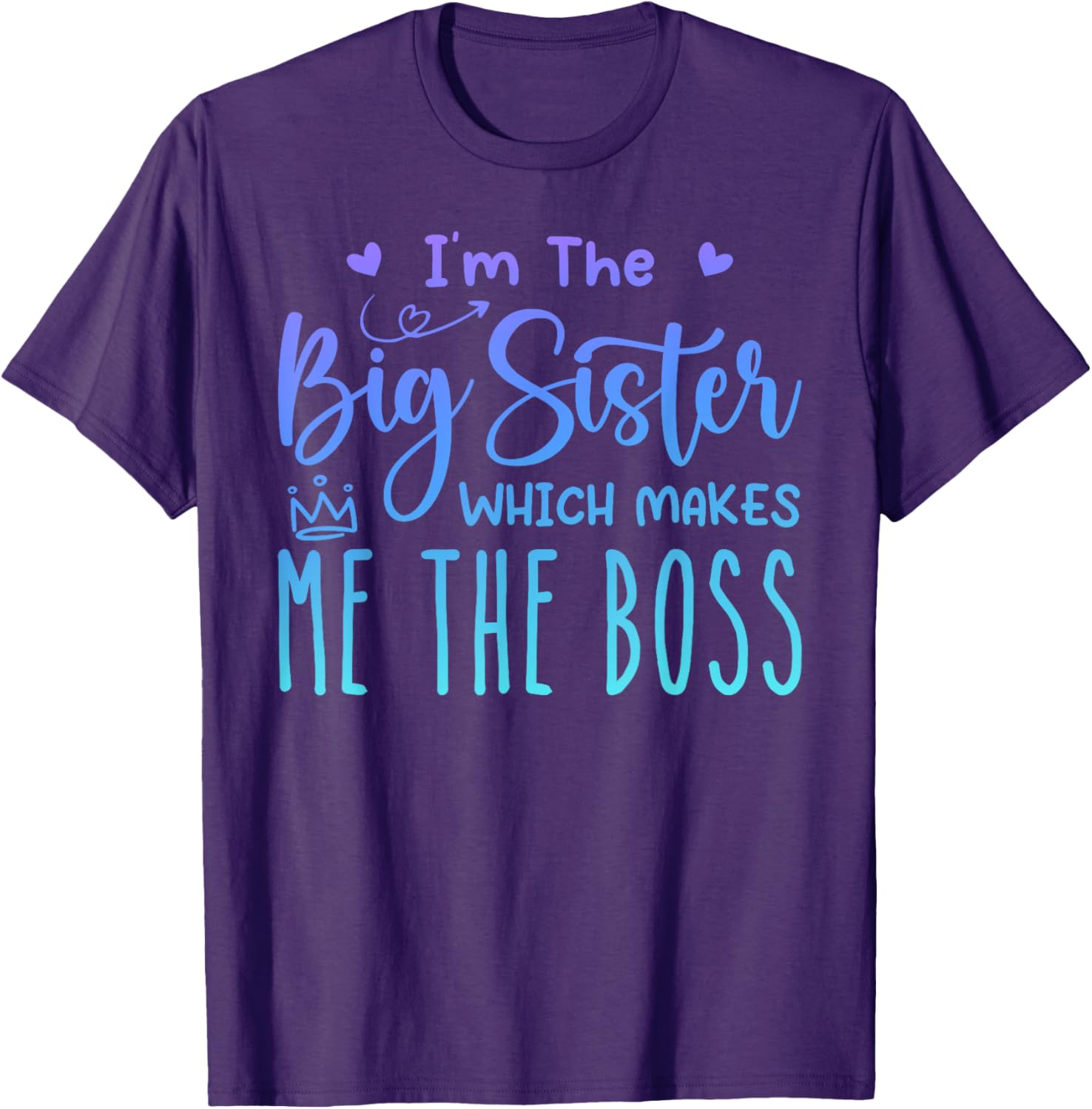 Big Sister Boss Funny Brothers T-Shirt for Sassy Siblings Fun Apparel - 13