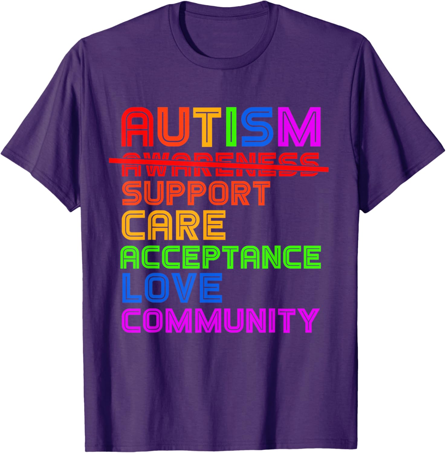 Autism Awareness T-Shirt for Men, Women, and Kids - Support Acceptance - 22