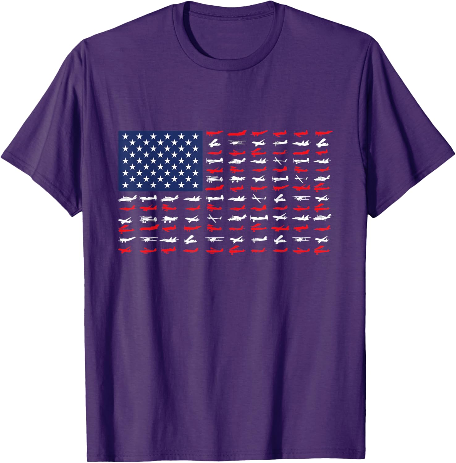 Airplane US Flag Pilot T-Shirt for Aviation Enthusiasts and Travelers - 7