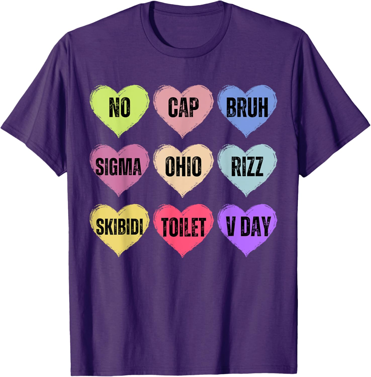 Skibidi Valentine's Day Funny Rizz No Cap T-Shirt for Couples - 8
