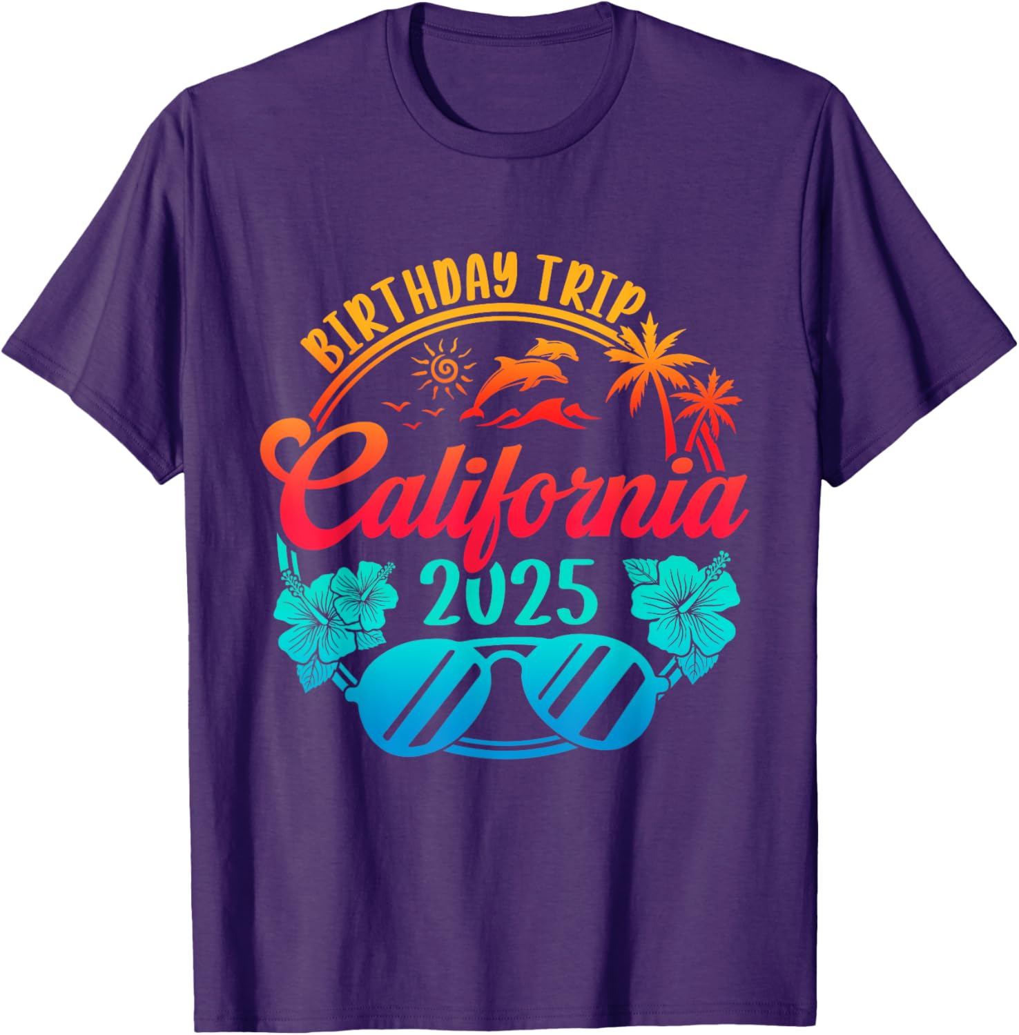 California Birthday Cruise Vacation T-Shirt for 2025 Celebration Fun - 14