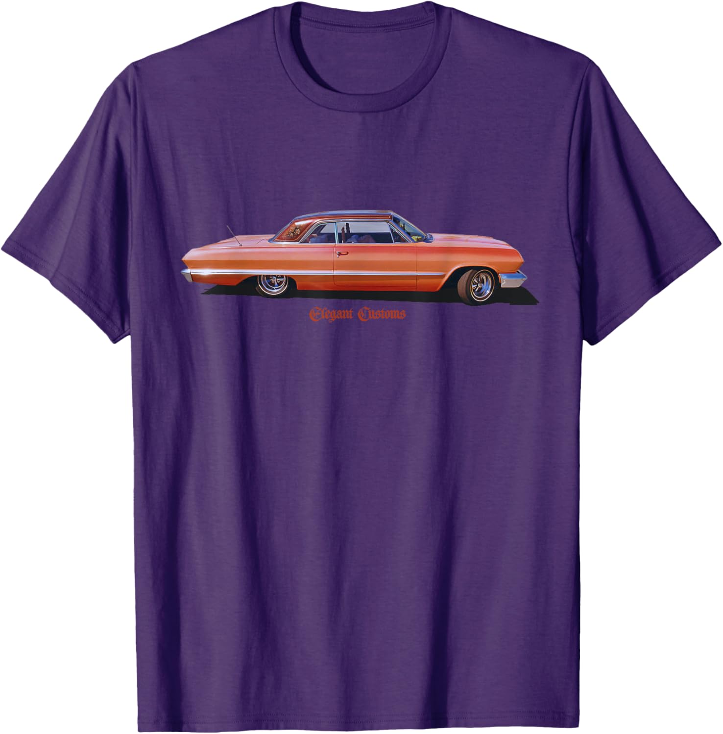 1963 Impala Tangerine Dream Low Rider Kustom T-Shirt for Car Lovers - 10