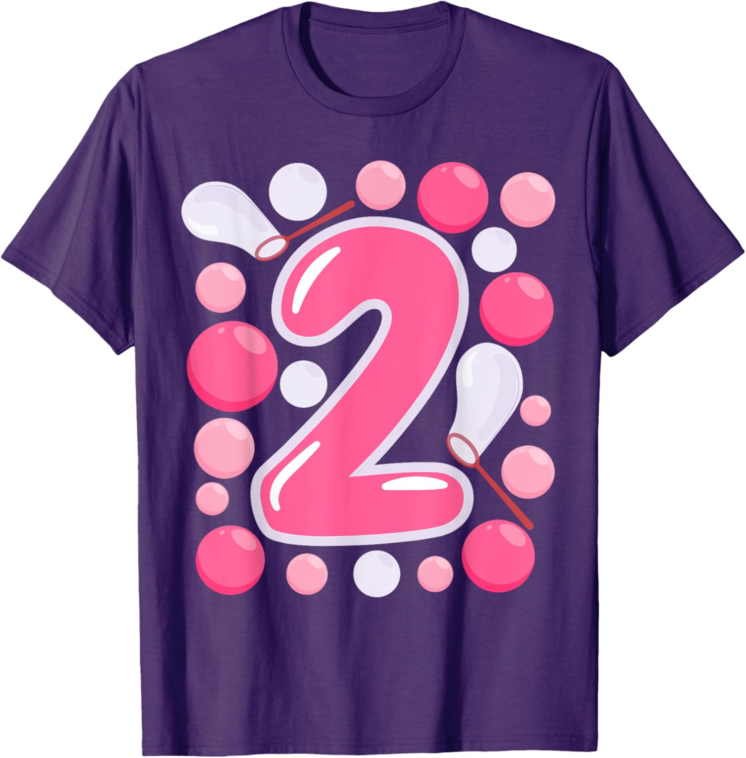 Adorable Girls 2nd Bubble Birthday Party T-Shirt for Kids Celebrations - 14