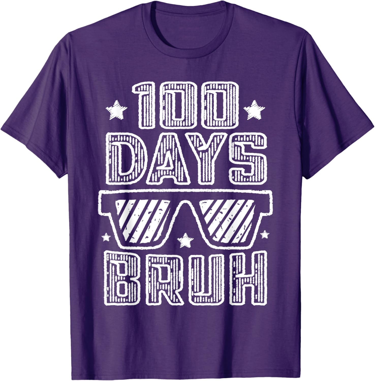 Bruh 100 Days of School Sunglasses T-Shirt for Boys Fun and Stylish - 17