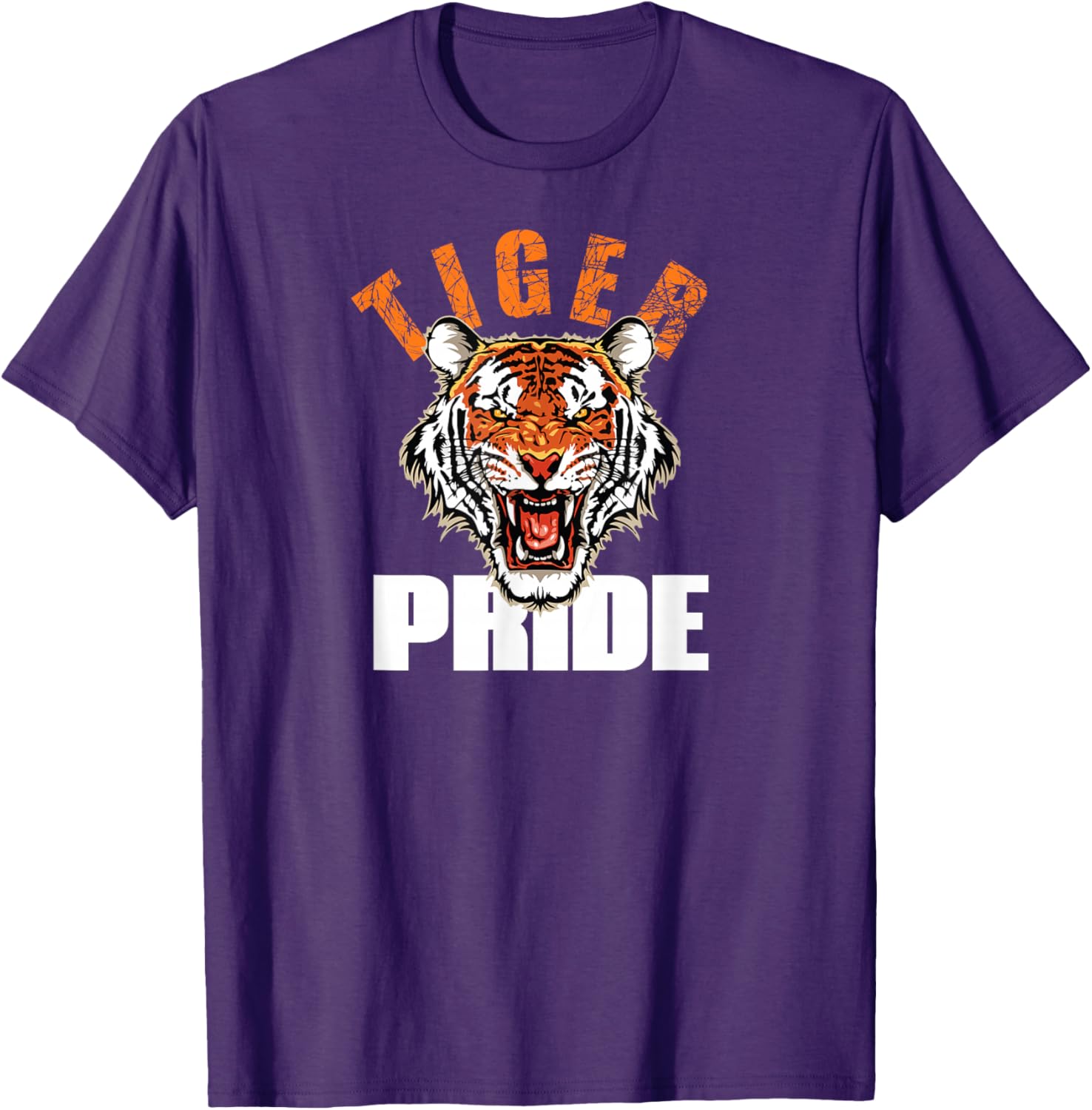 Retro Tiger Pride Vintage Mascot T-Shirt for School Sports Teams - 28