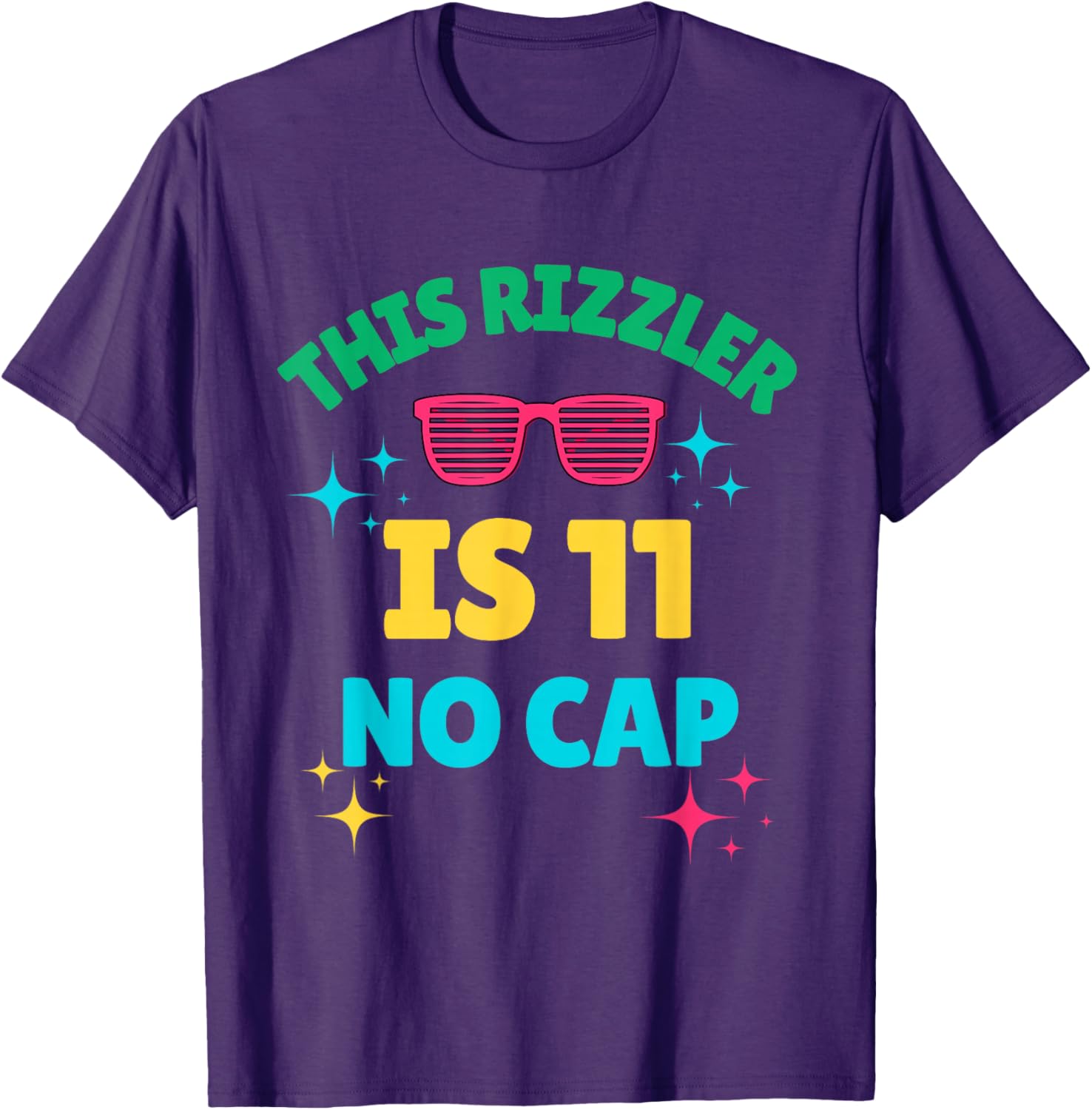 Cool 11th Birthday Rizzler T-Shirt Fun Gift for Boys and Girls - 18